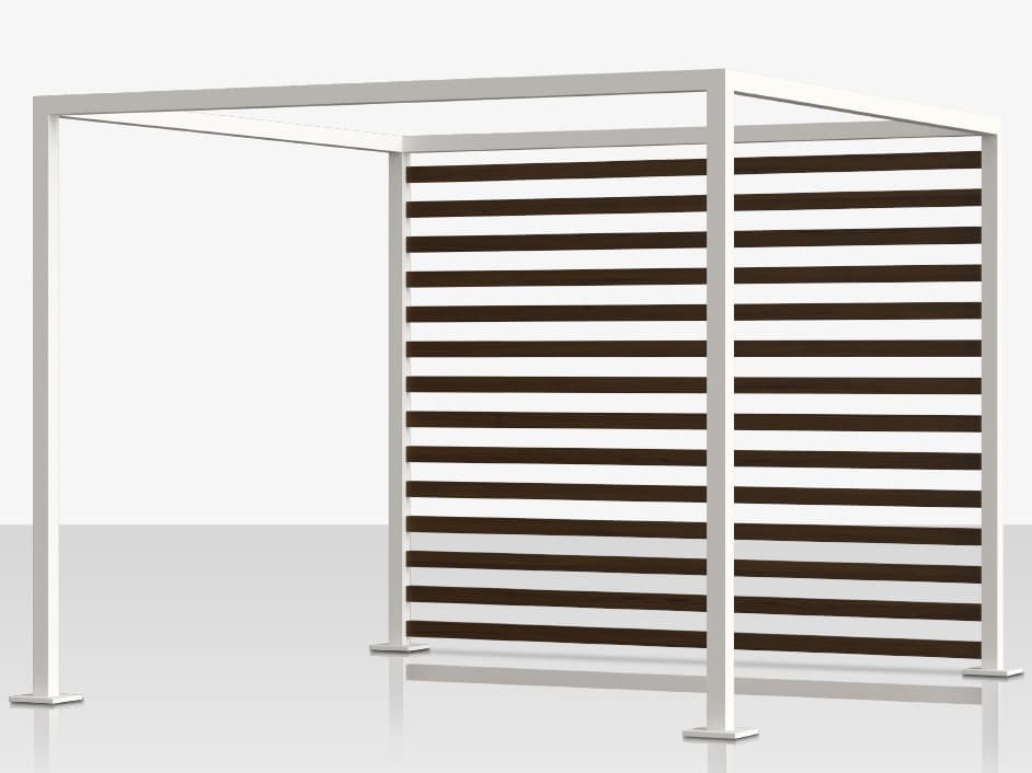 Decoscape Breeze Cabana 8' Aluminum Wood Grain Slats - Back