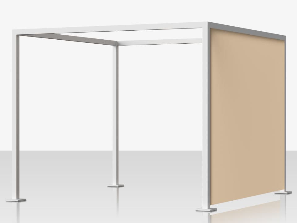 Decoscape Breeze Aluminum Cabana 10' Aluminum Slats - Right Side