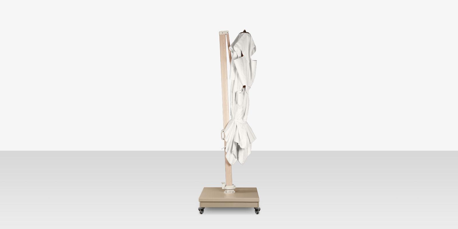 Decoscape The Grand Cantilever Wood Grain 13 Foot Square Umbrella with Sandalwood Base