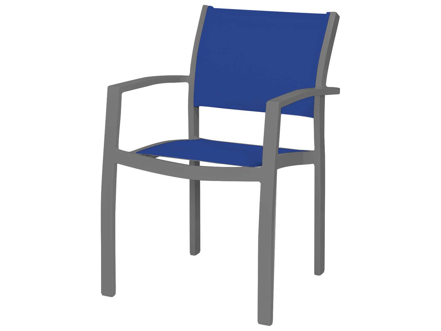 Decoscape Fusion Sling Aluminum Stackable Dining Arm Chair