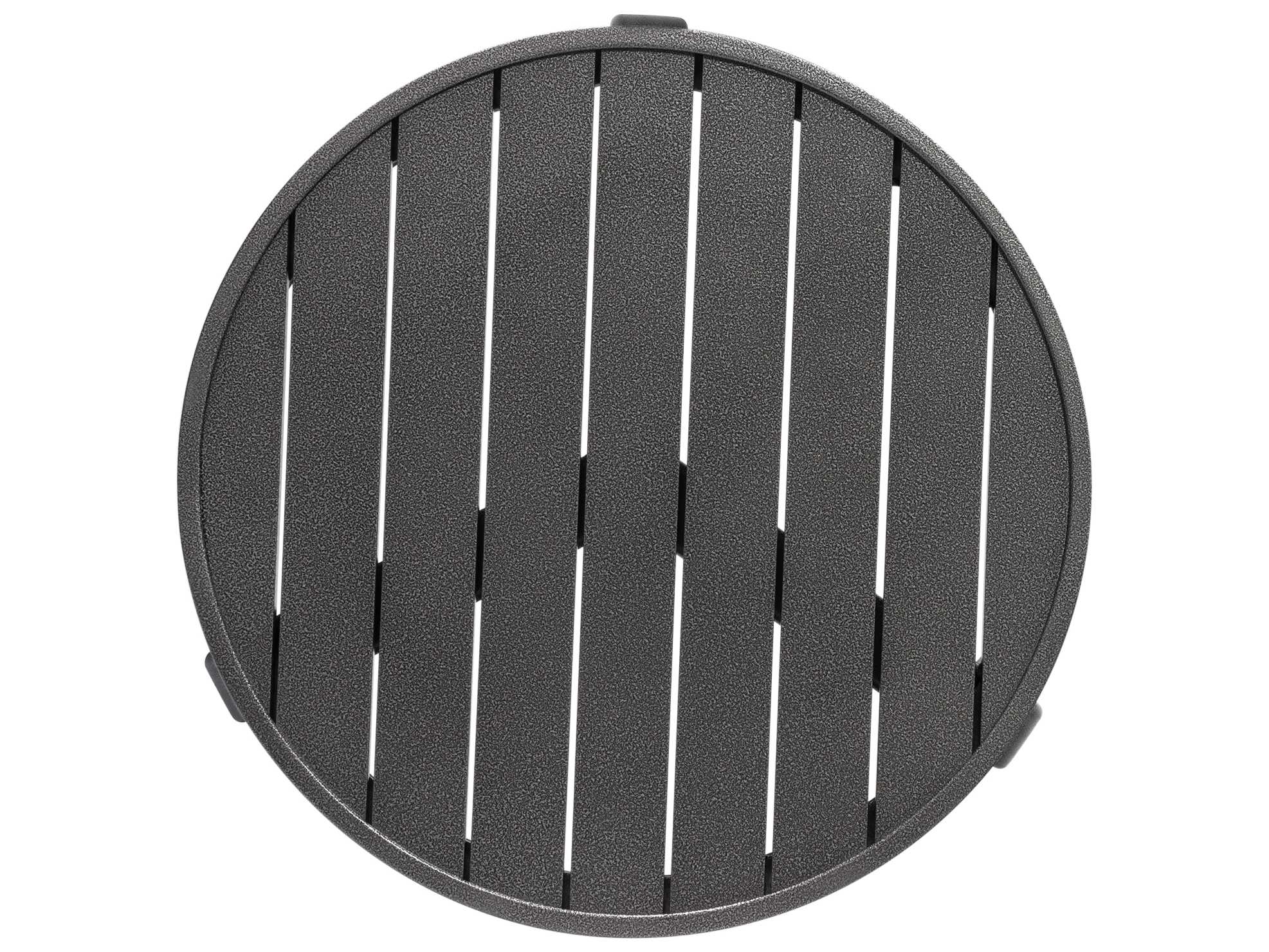 Decoscape Atlantic Aluminum Round Slatted Top End Table