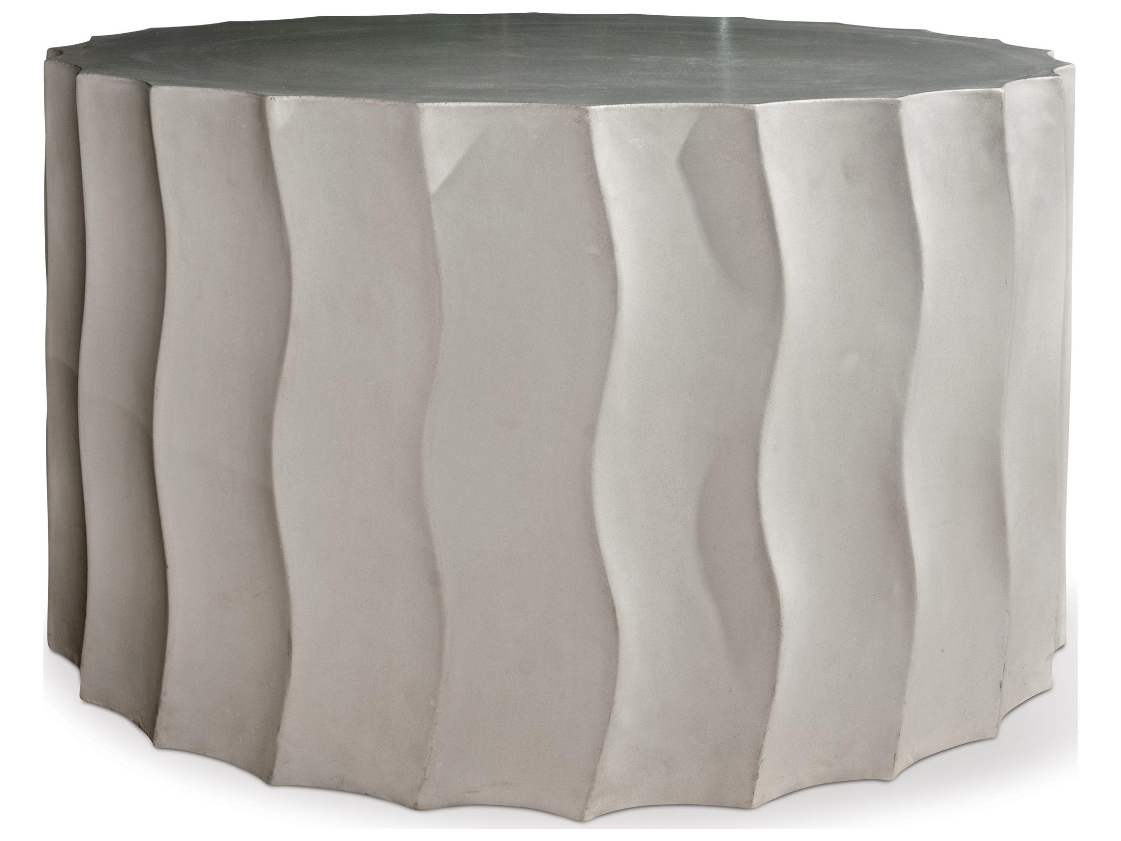 Seasonal Living Perpetual Slate Gray Wave Round Accent Table
