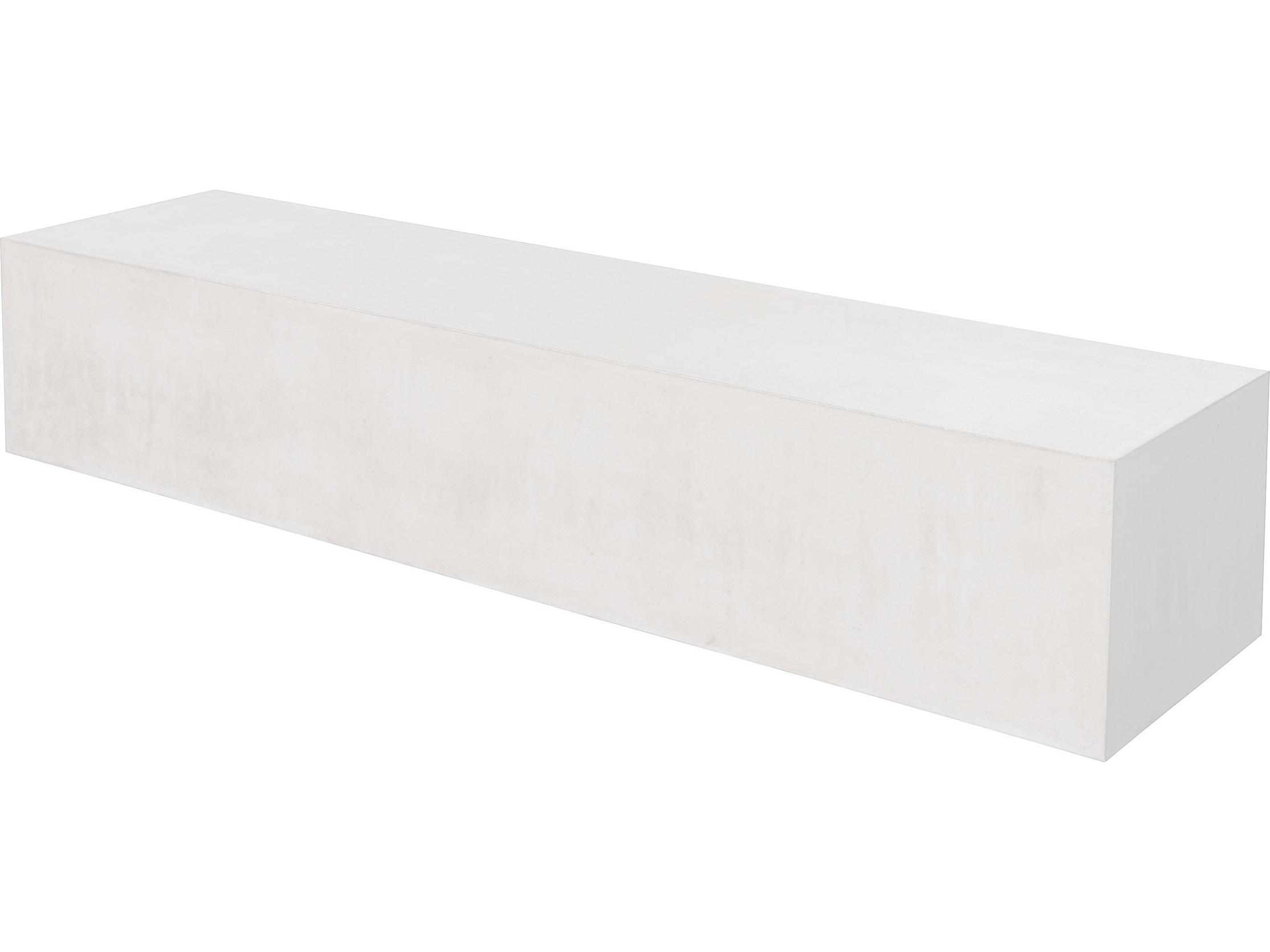 Seasonal Living Perpetual Ivory White The Monolith Outdoor Patio Bench