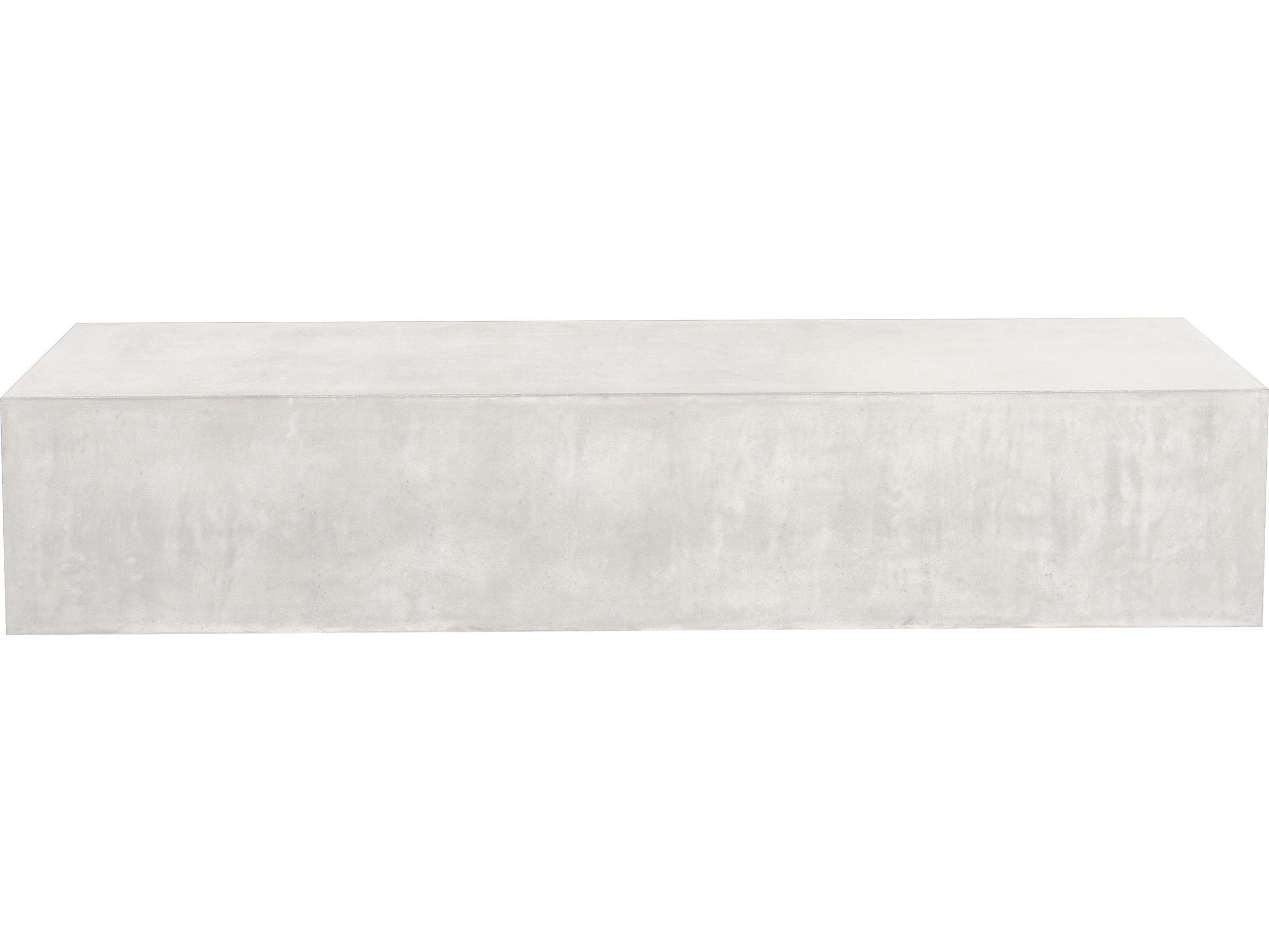 Seasonal Living Perpetual Ivory White The Monolith Outdoor Patio Bench