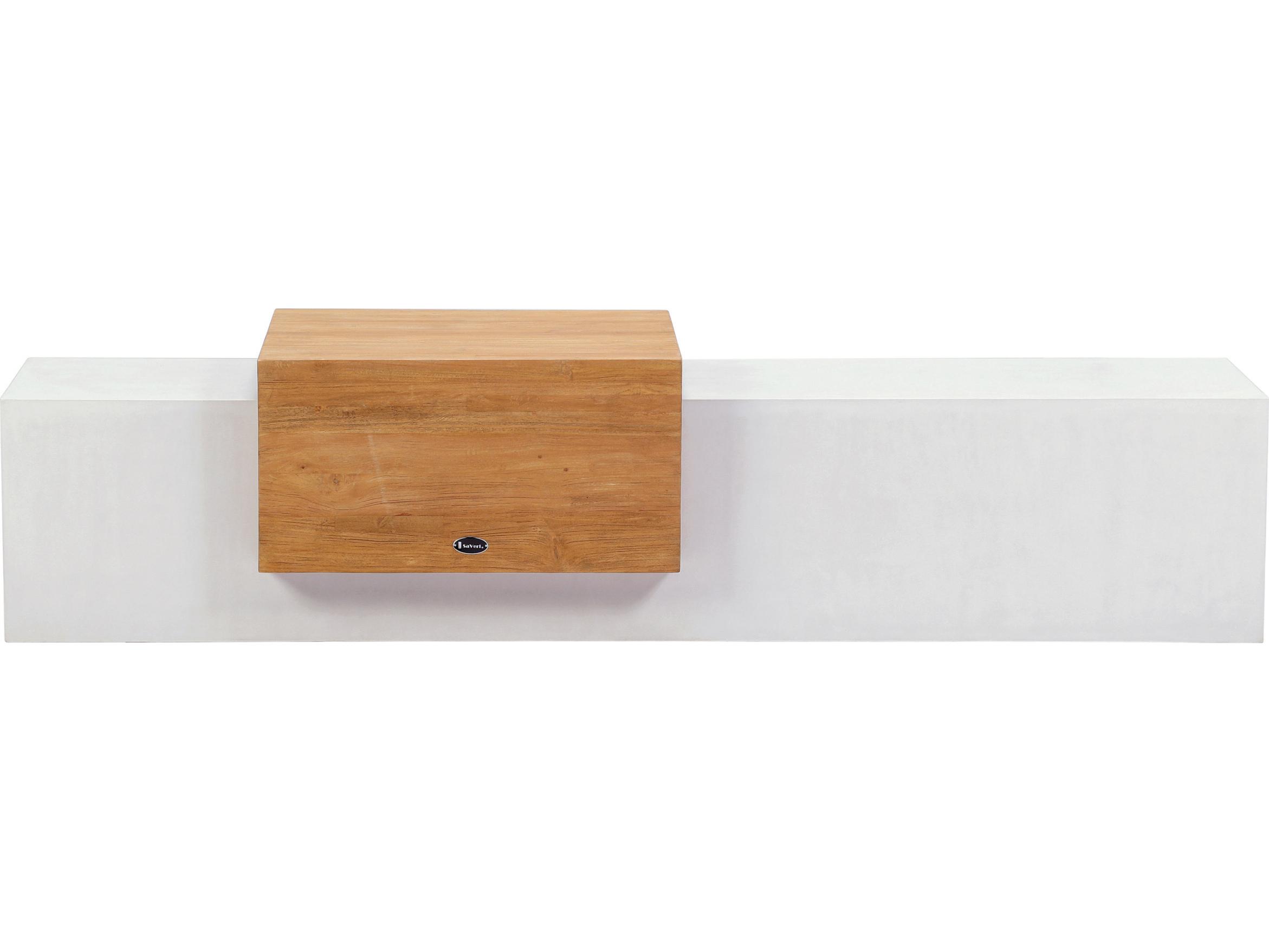 Seasonal Living Lightweight Concrete Ebony White Bench