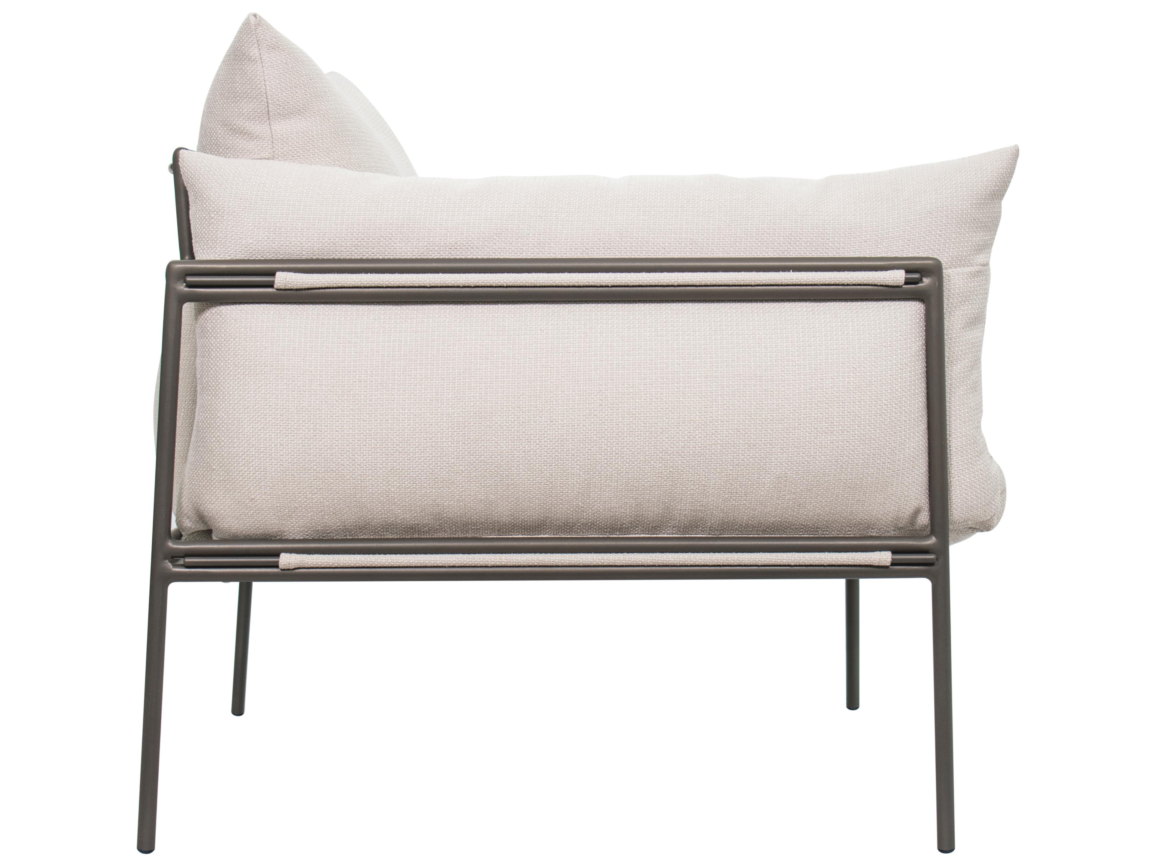 Seasonal Living Archipelago Aluminum Carrion Wheat Hebrides Patio Lounge Chair