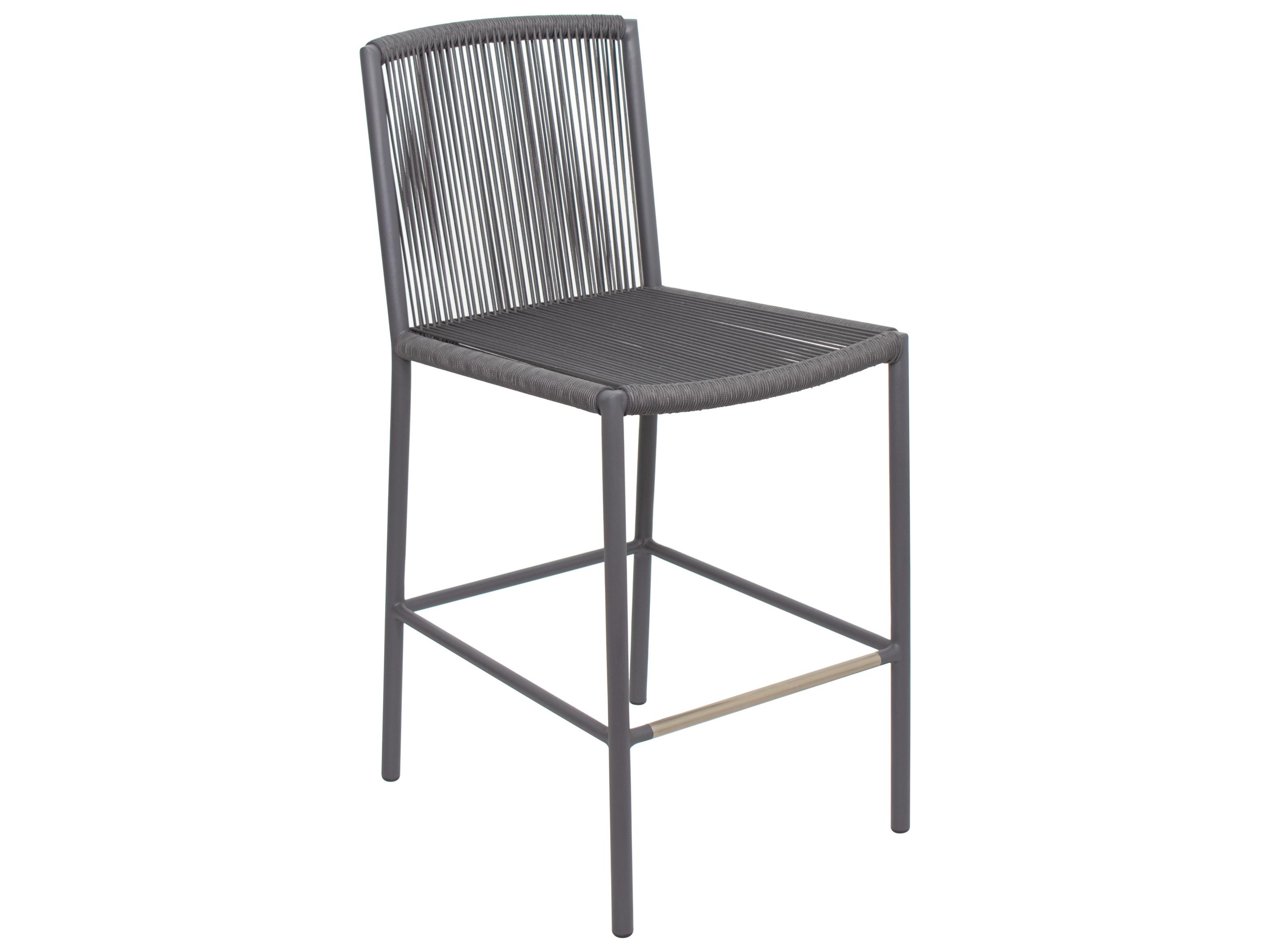 Seasonal Living Archipelago Dark Gray Aluminum Stockholm Counter Side Chair Set of 2