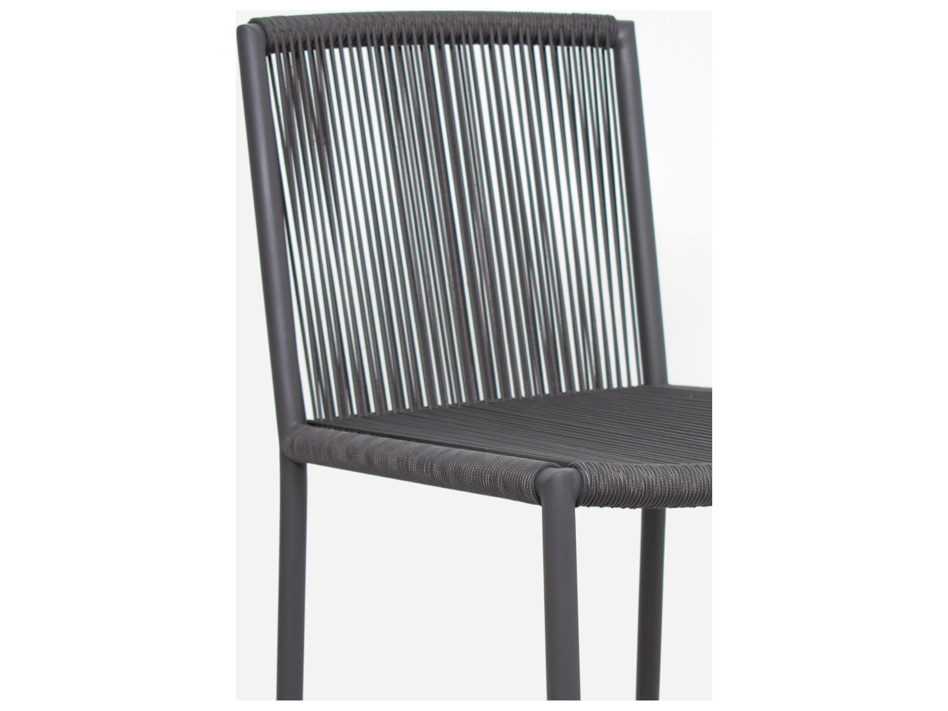 Seasonal Living Archipelago Dark Gray Aluminum Stockholm Counter Side Chair Set of 2