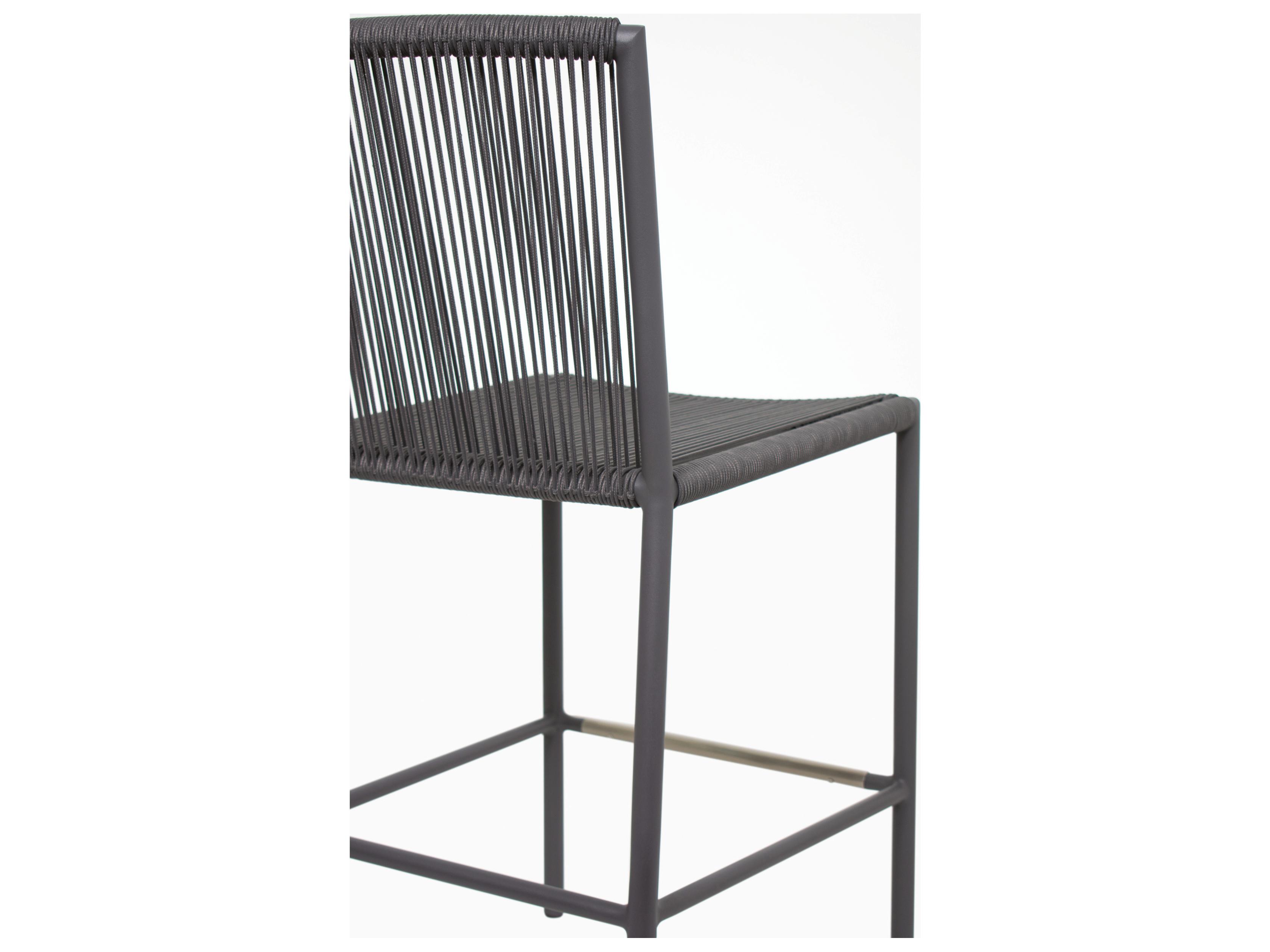 Seasonal Living Archipelago Dark Gray Aluminum Stockholm Counter Side Chair Set of 2