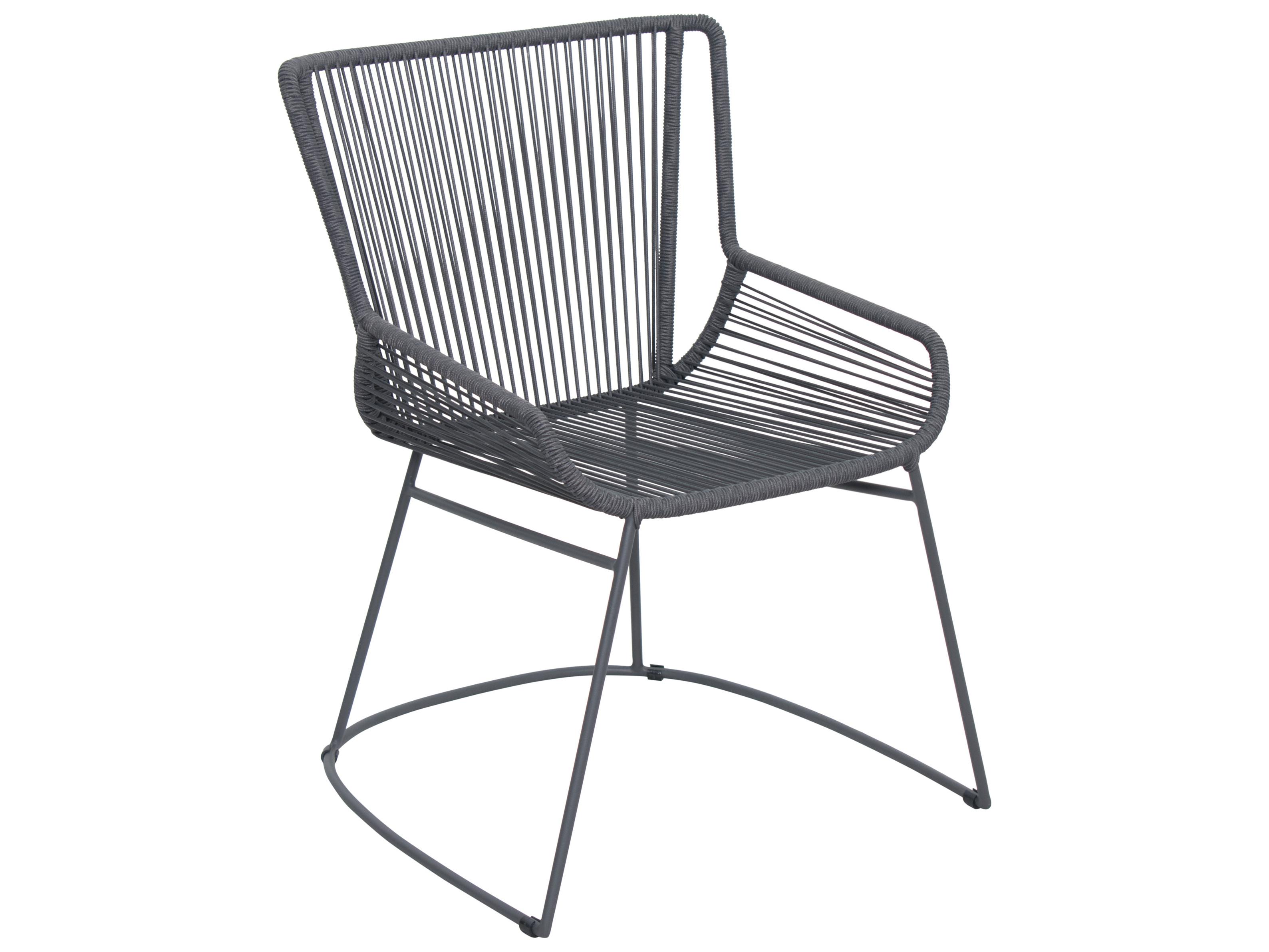 Seasonal Living Archipelago Dark Gray Aluminum Dane Dining Armchair Set of 2