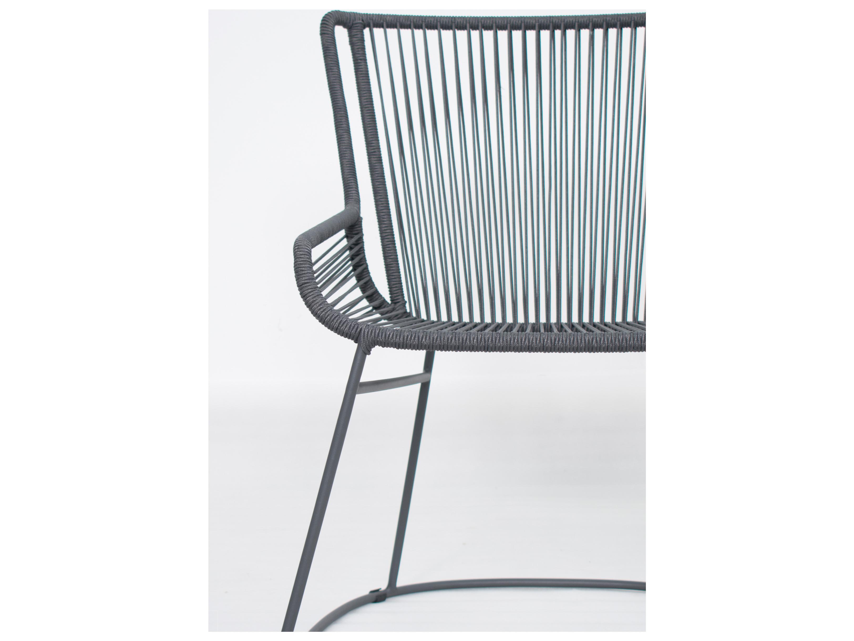 Seasonal Living Archipelago Dark Gray Aluminum Dane Dining Armchair Set of 2