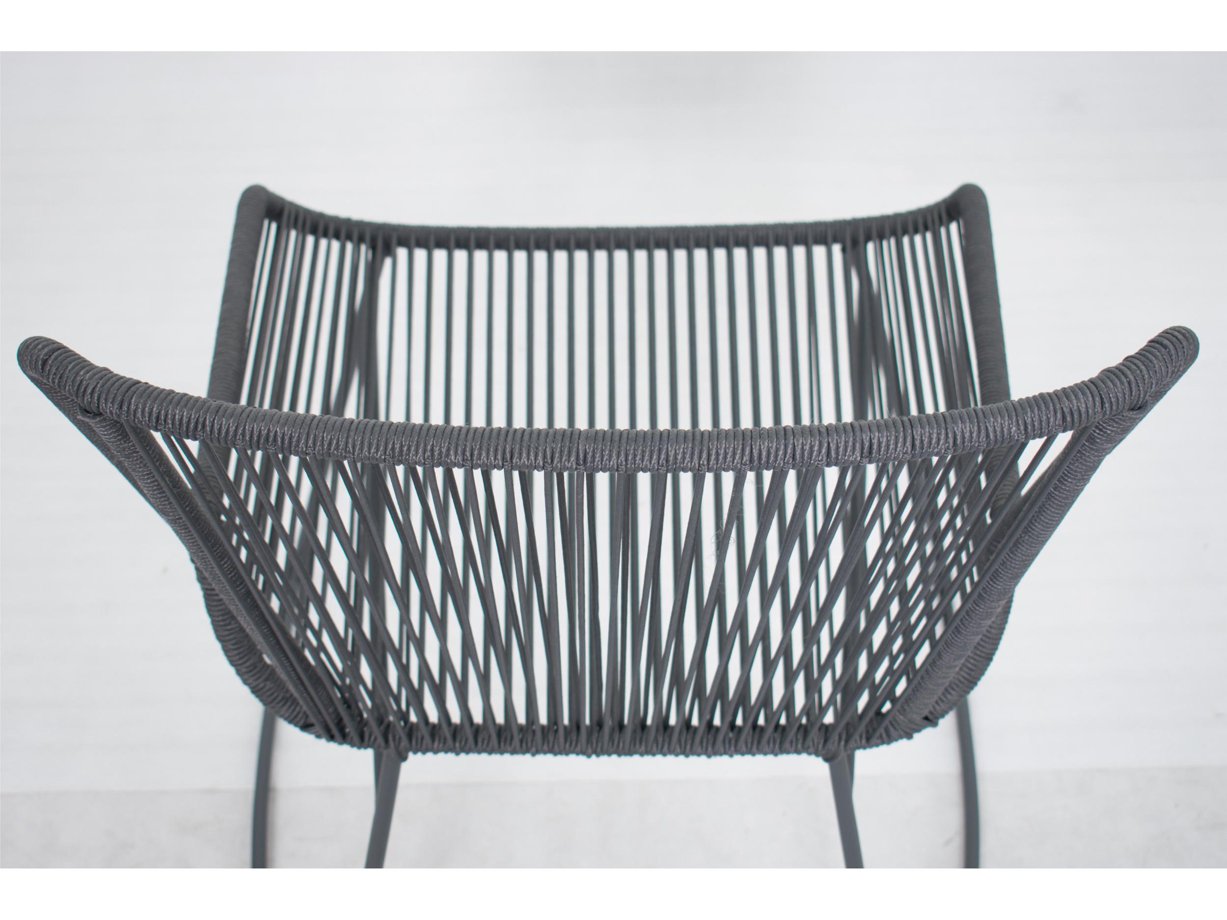 Seasonal Living Archipelago Dark Gray Aluminum Dane Dining Armchair Set of 2