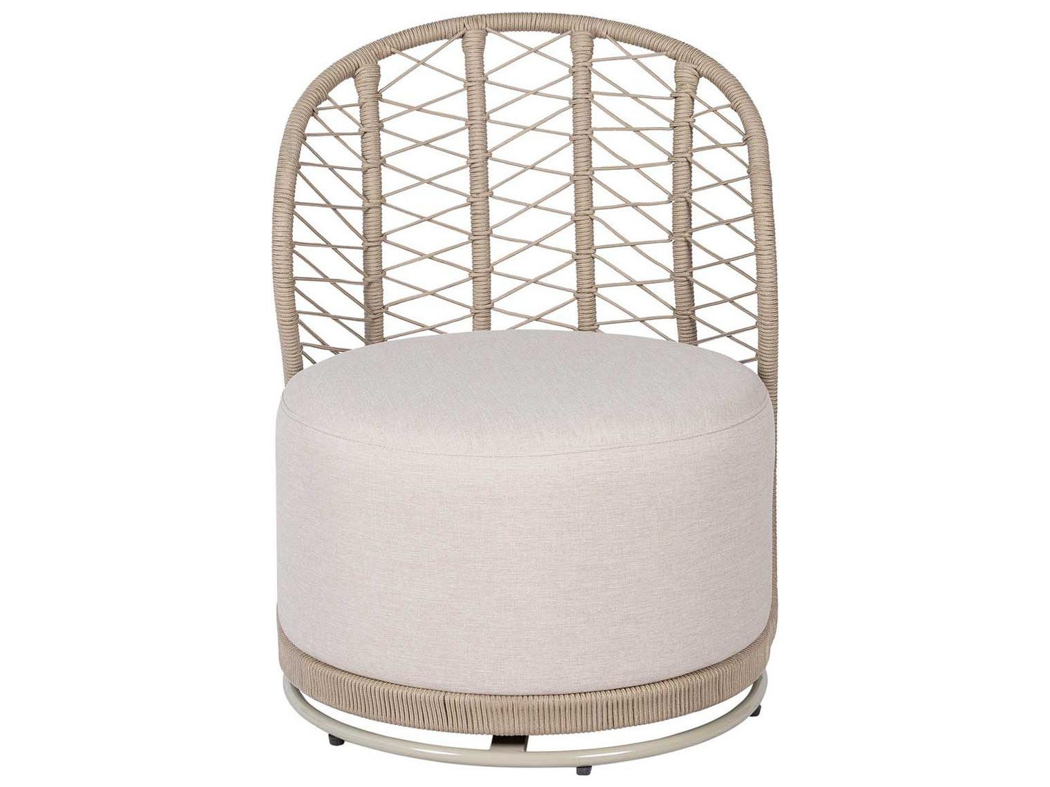 Seasonal Living Archipelago Warm Taupe powder-coated steel Swivel Chair with Cushion Set of 2