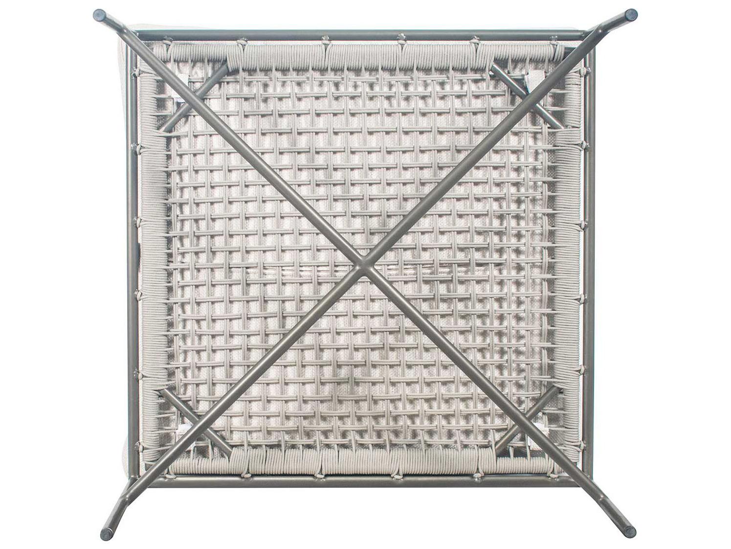 Seasonal Living Archipelago Javanese Nut Brown powder-coated aluminium Sectional Outdoor Patio Ottoman