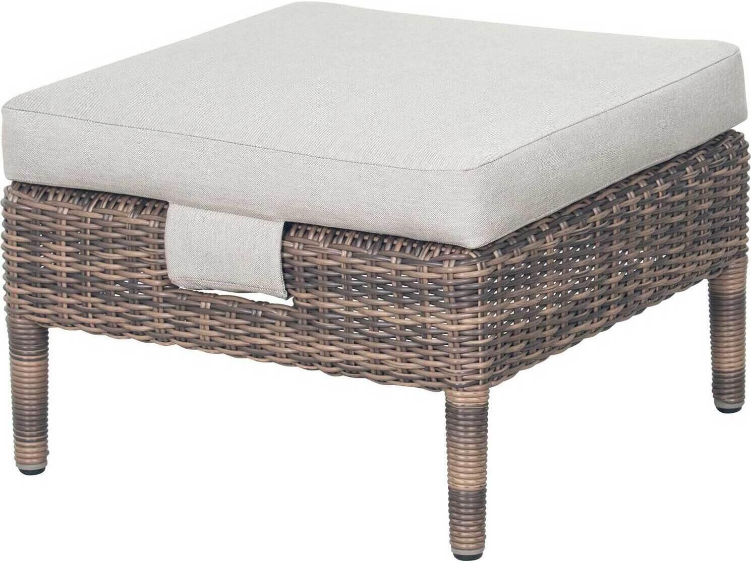 Seasonal Living Provenance Signature Wicker Sea Wattle Leeward Patio Ottoman
