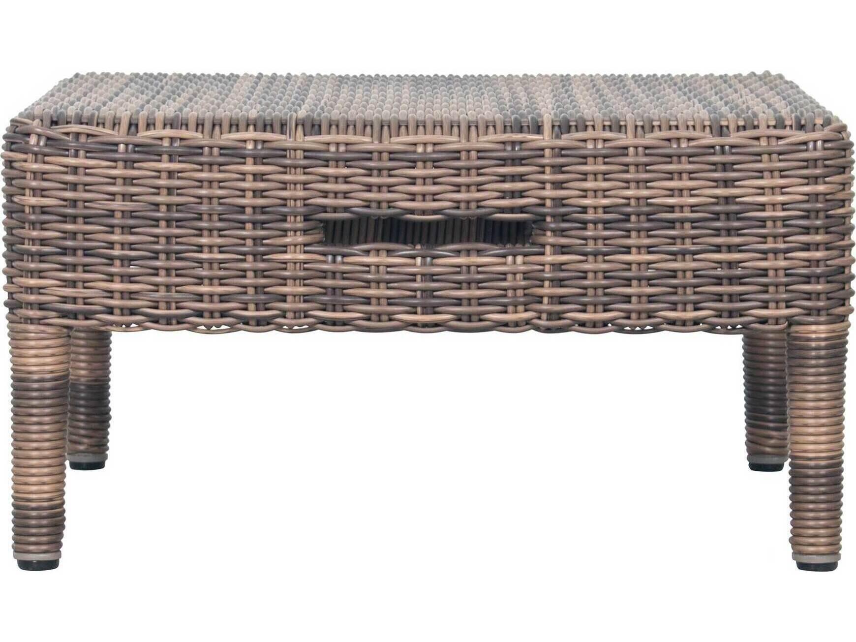 Seasonal Living Provenance Signature Wicker Sea Wattle Leeward Patio Ottoman