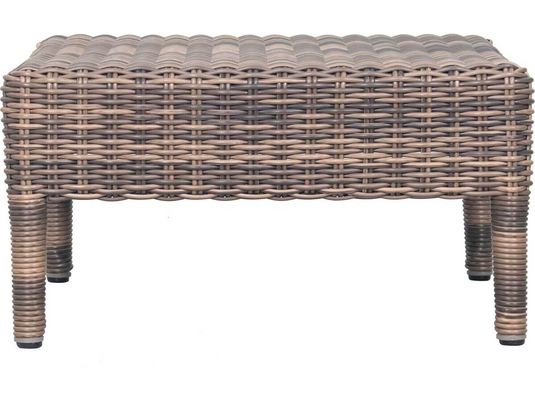 Seasonal Living Provenance Signature Wicker Sea Wattle Leeward Patio Ottoman