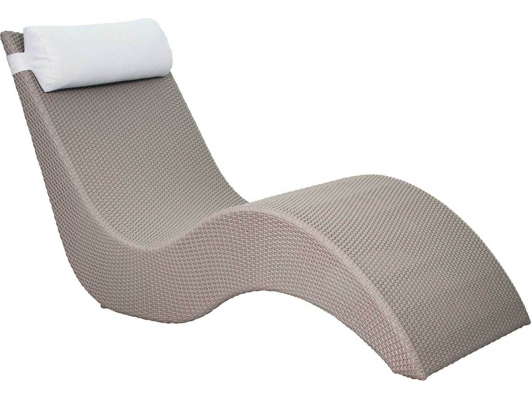 Seasonal Living Archipelago Light Gray/Warm Gray Aluminum Weave Atlantis in Pool Chaise Lounge Set of 2