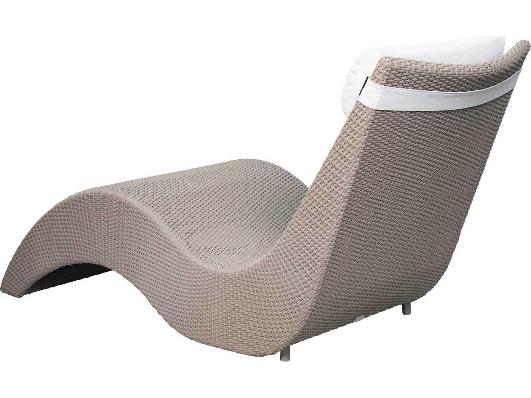 Seasonal Living Archipelago Light Gray/Warm Gray Aluminum Weave Atlantis in Pool Chaise Lounge Set of 2