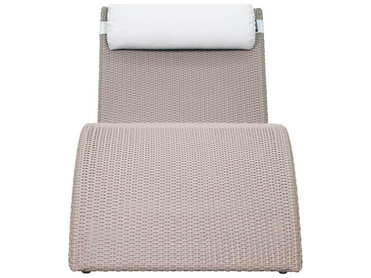 Seasonal Living Archipelago Light Gray/Warm Gray Aluminum Weave Atlantis in Pool Chaise Lounge Set of 2