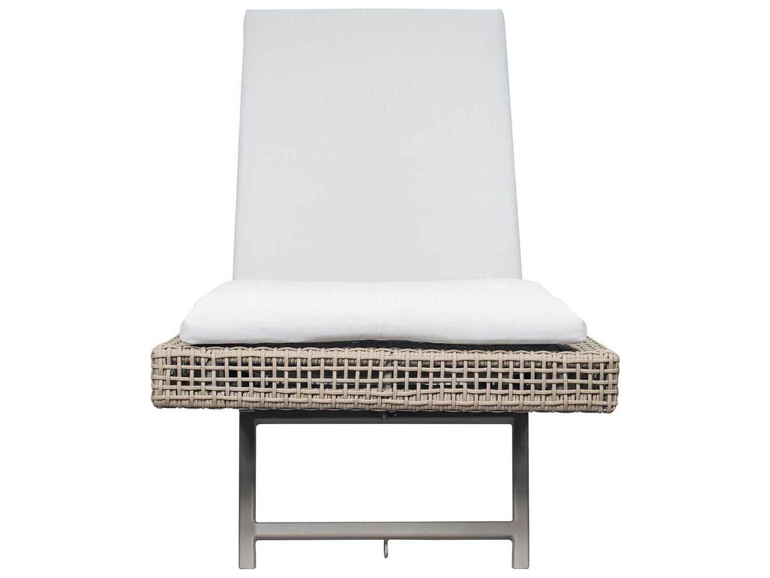 Seasonal Living Archipelago Light Gray/Warm Gray Aluminum Weave Keys in Pool Outdoor Chaise Lounge Set of 2