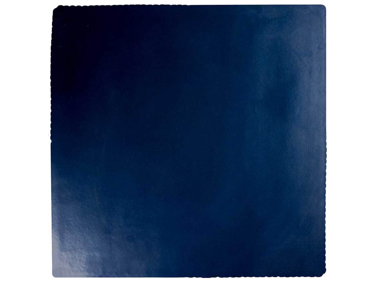 Seasonal Living Provenance Ceramic Indigo Semi Gloss Serenity Textured Square Outdoor Patio Side Table