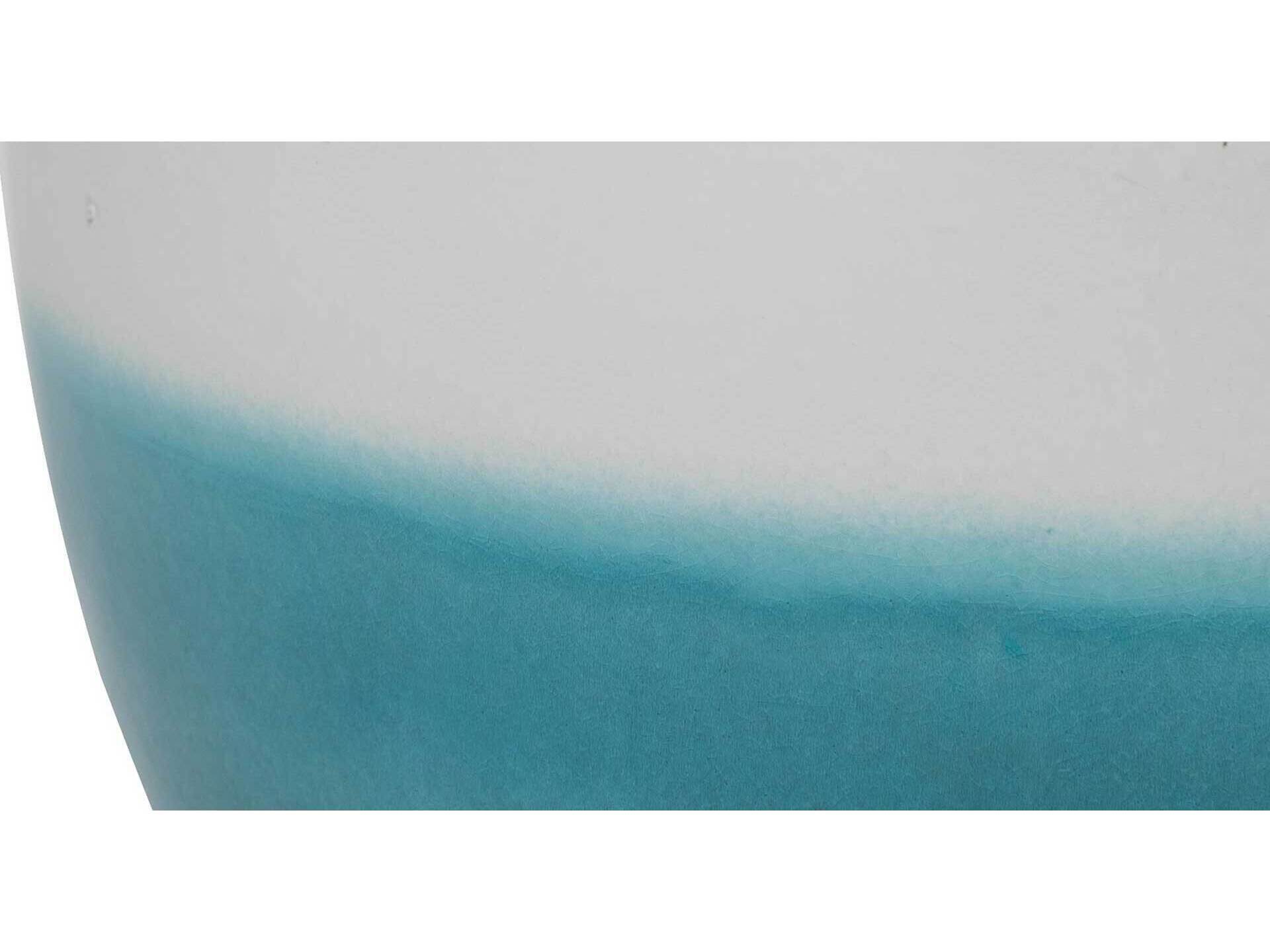 Seasonal Living Provenance Ceramic Mist Gloss/Turquoise Gloss Bud Stool / Round Accent Table
