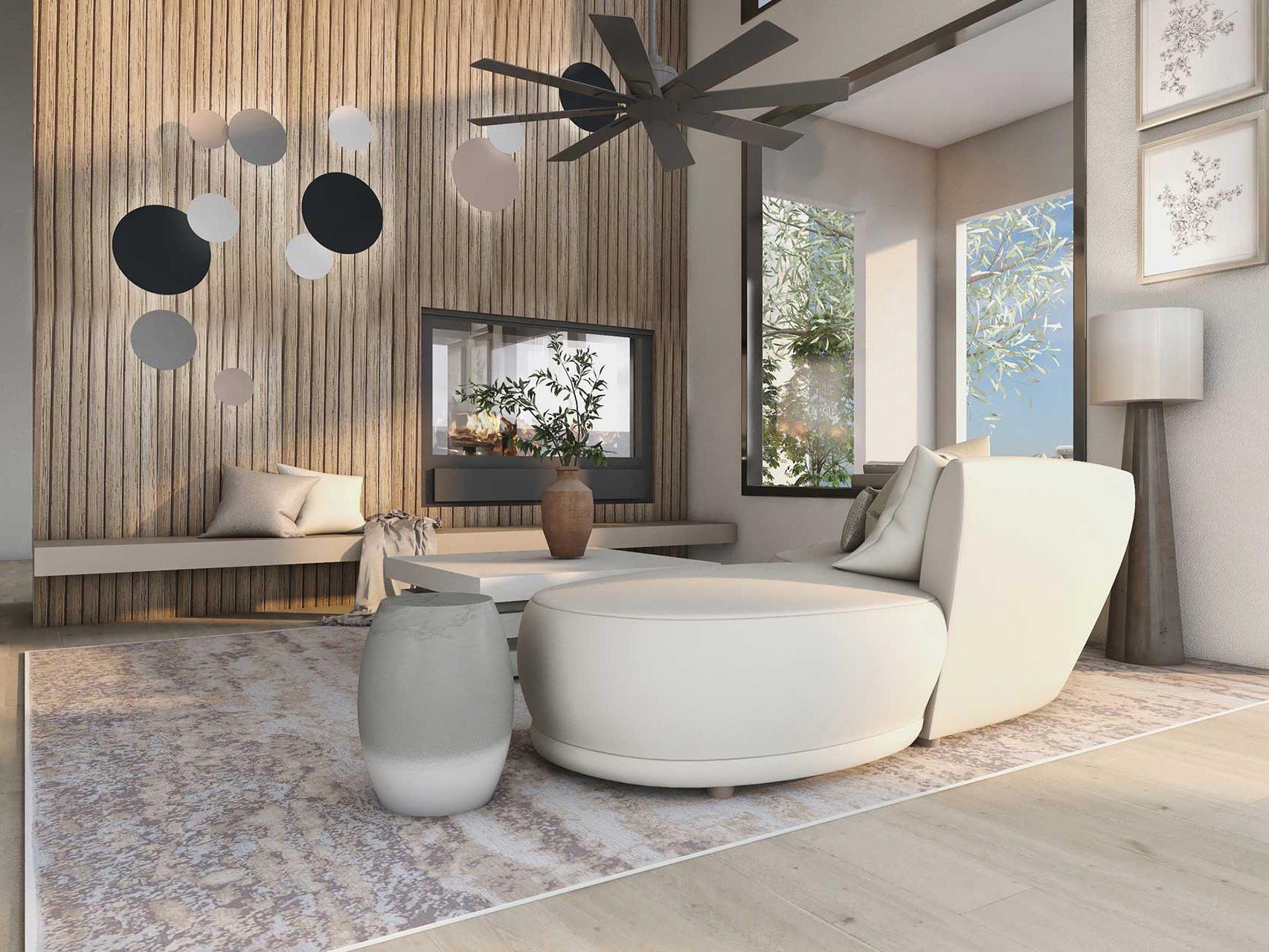 Seasonal Living Provenance Ceramic Sage Gloss/Mist Gloss Bud Stool / Round Accent Table