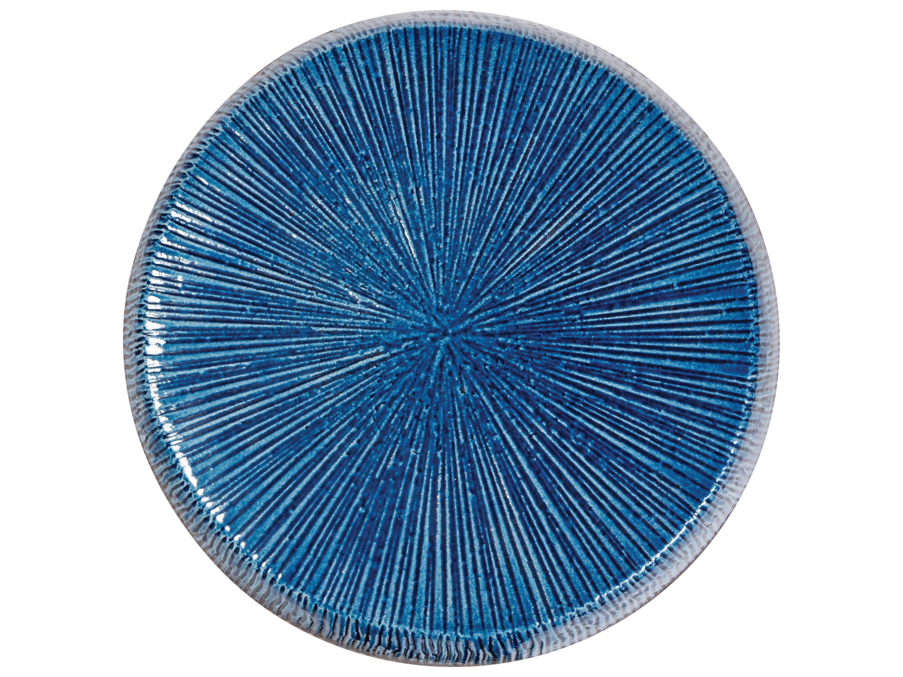 Seasonal Living Ceramics Denim Texture Gloss Ceramic Dining Chair