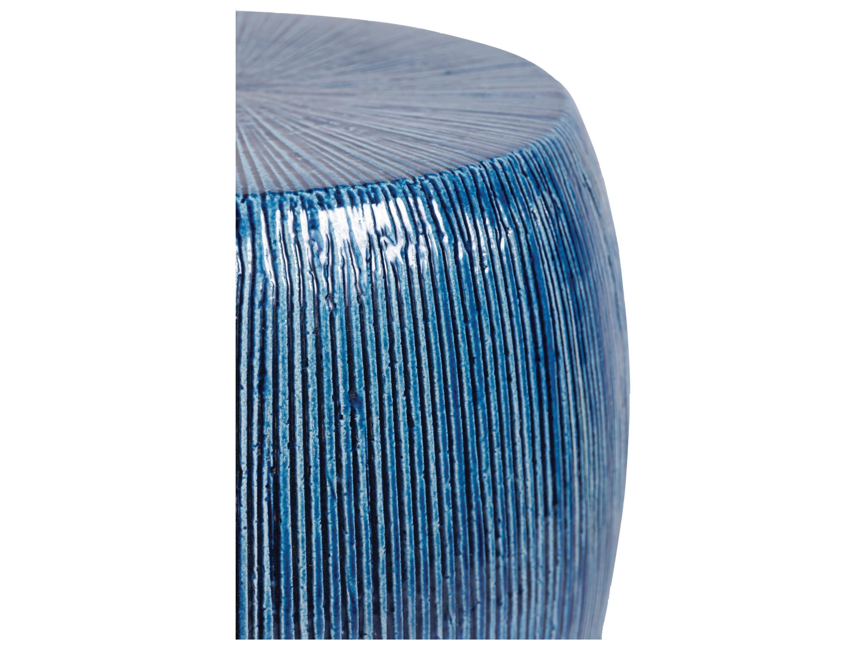 Seasonal Living Ceramics Denim Texture Gloss Ceramic Dining Chair