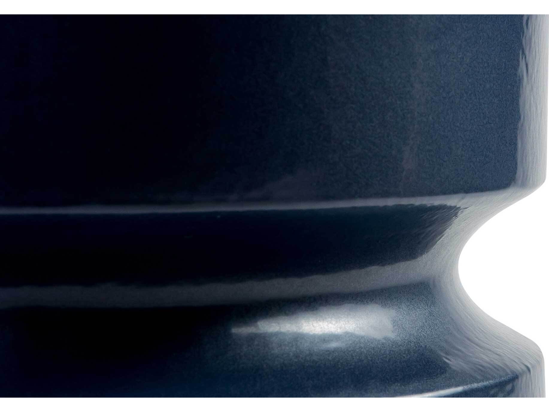 Seasonal Living Provenance Ceramic Indigo Semigloss Balance Stool/ Round Accent Table