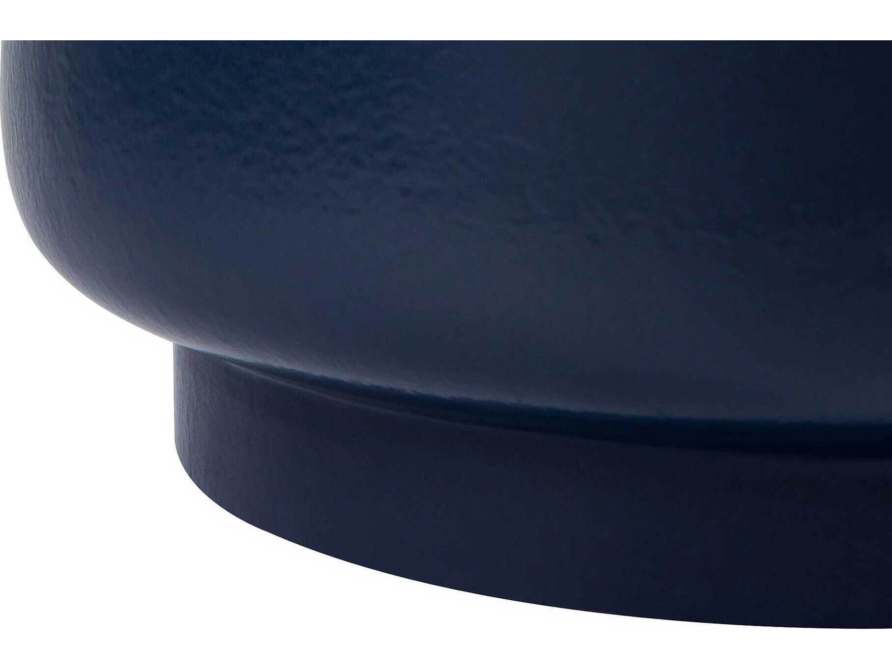 Seasonal Living Provenance Ceramic Indigo Semigloss Balance Stool/ Round Accent Table