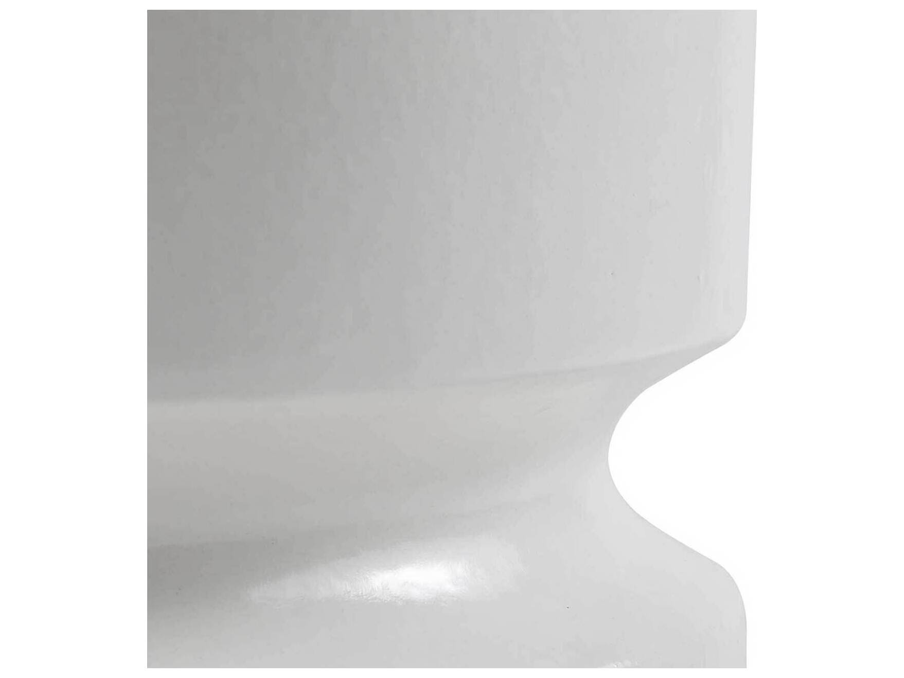 Seasonal Living Provenance Ceramic Linen Semigloss Balance Stool/ Round Accent Table