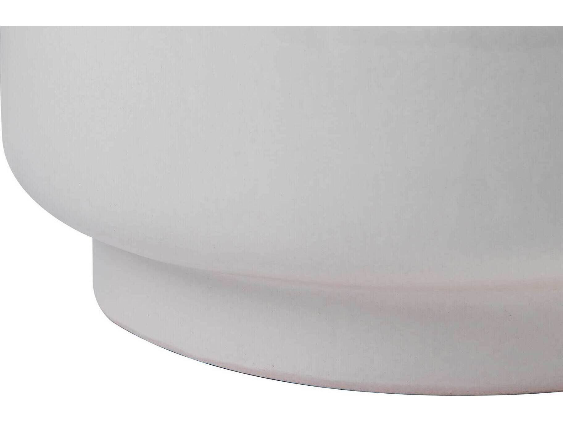 Seasonal Living Provenance Ceramic Linen Semigloss Balance Stool/ Round Accent Table