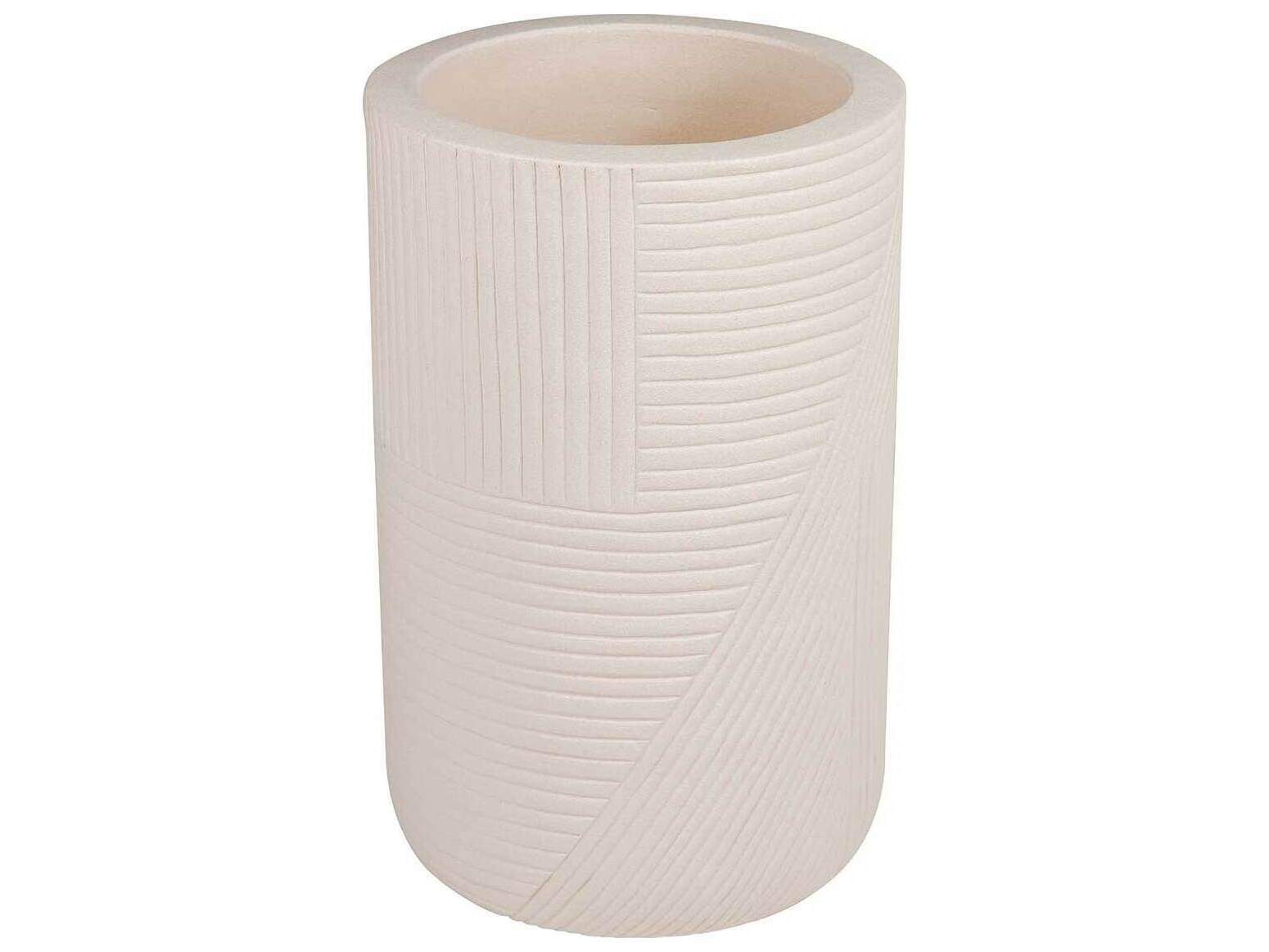 Seasonal Living Provenance Ceramic Sand Matte Serenity Textured Planter Set