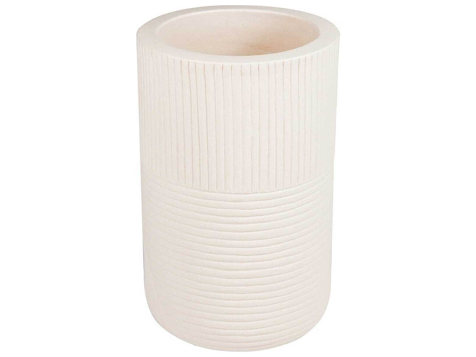 Seasonal Living Provenance Ceramic Sand Matte Serenity Textured Planter Set