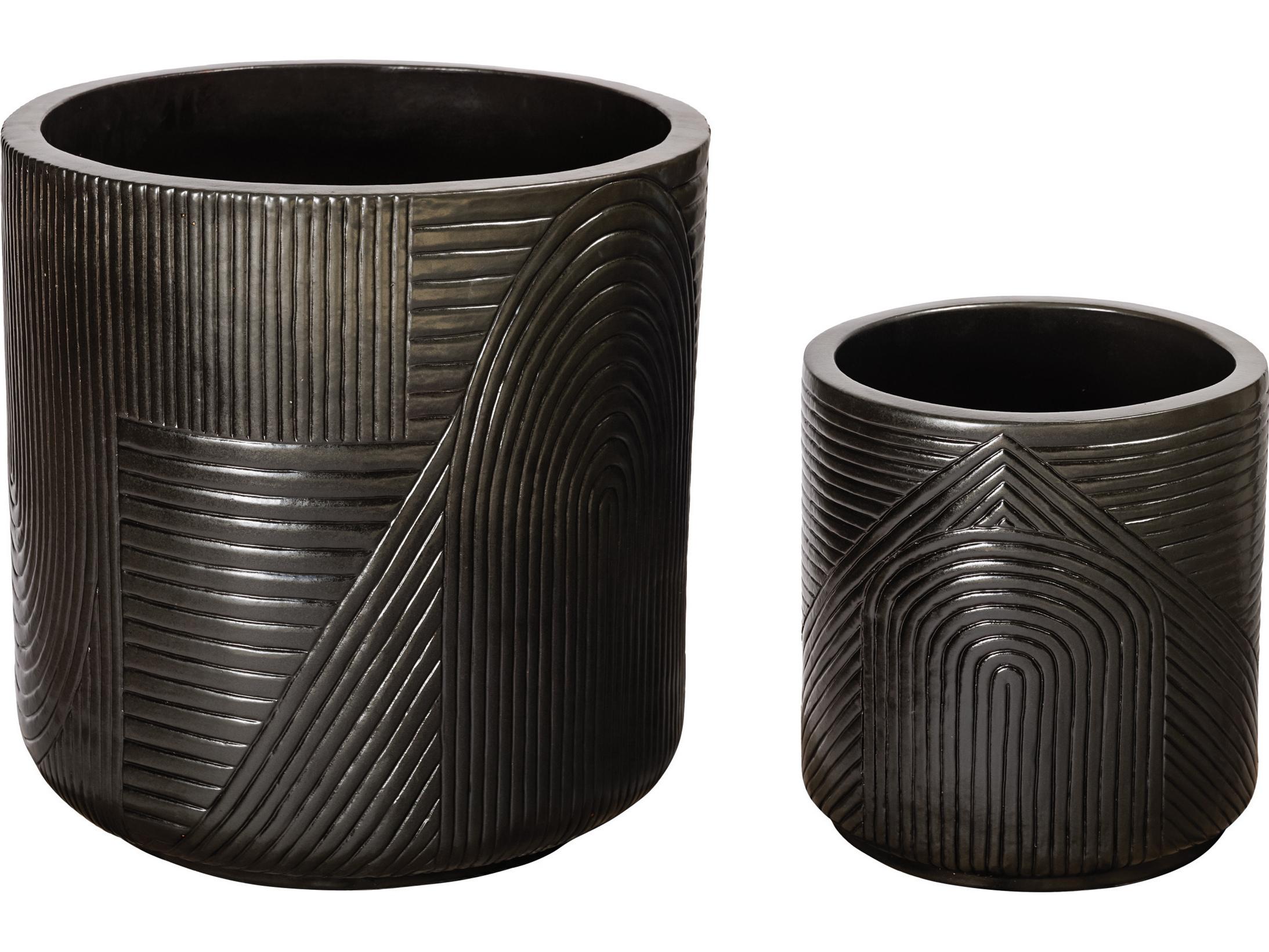 Seasonal Living Ceramics Iron Semi-gloss Planter