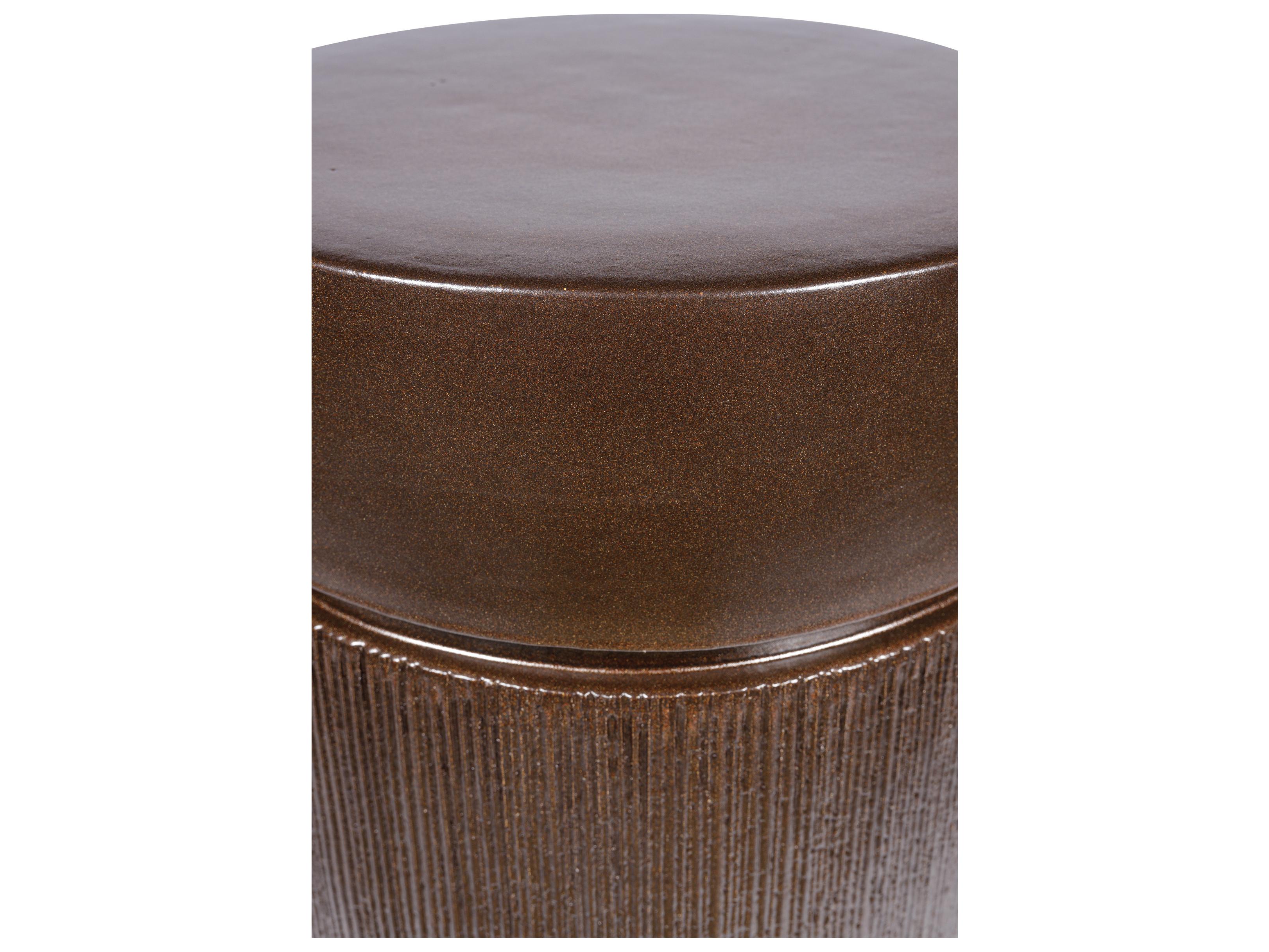 Seasonal Living Provenance Signature Ceramic Round Outdoor Patio End Table
