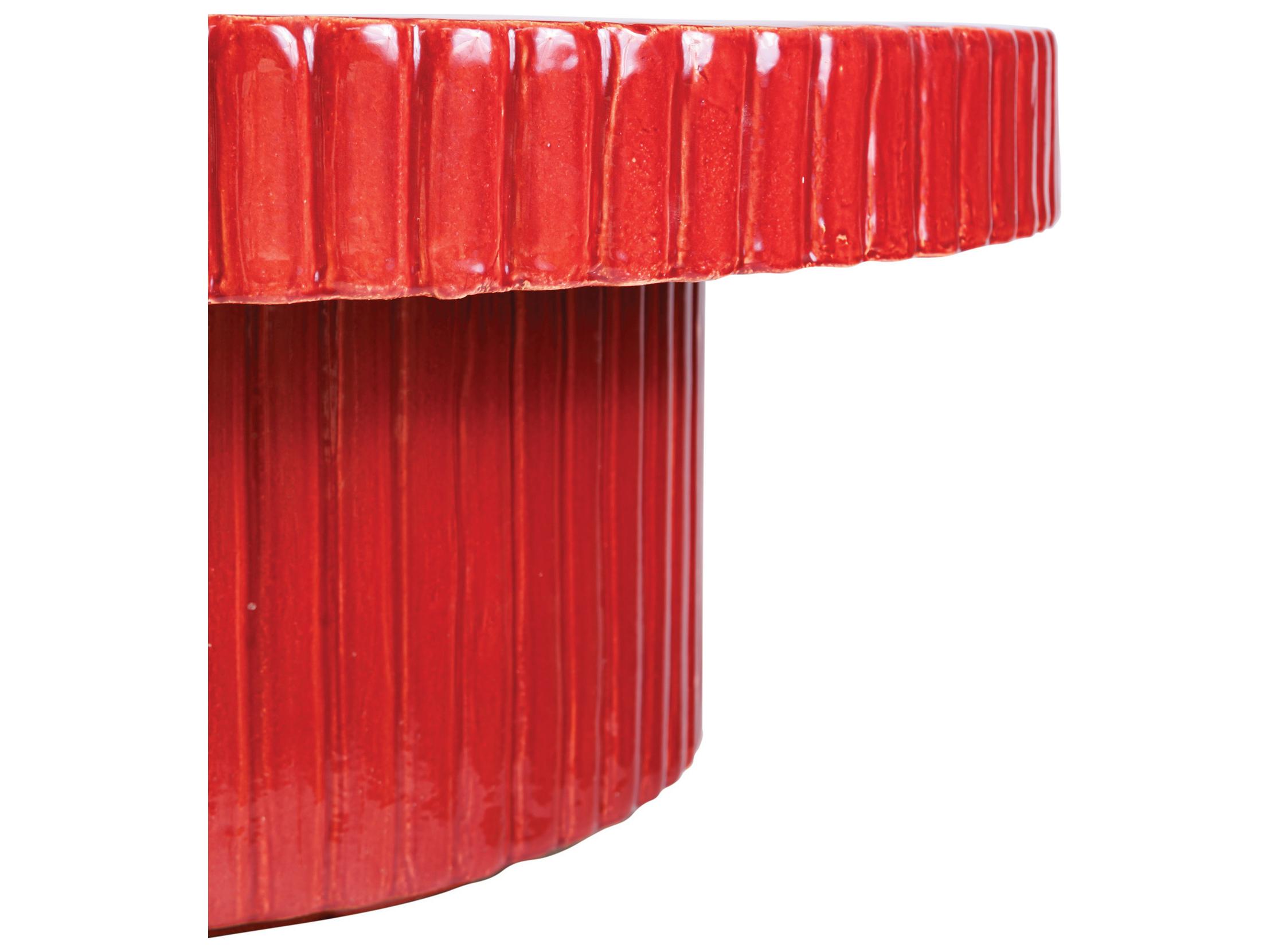 Seasonal Living Ceramics Plum Gloss Ceramic Round Coffee Table