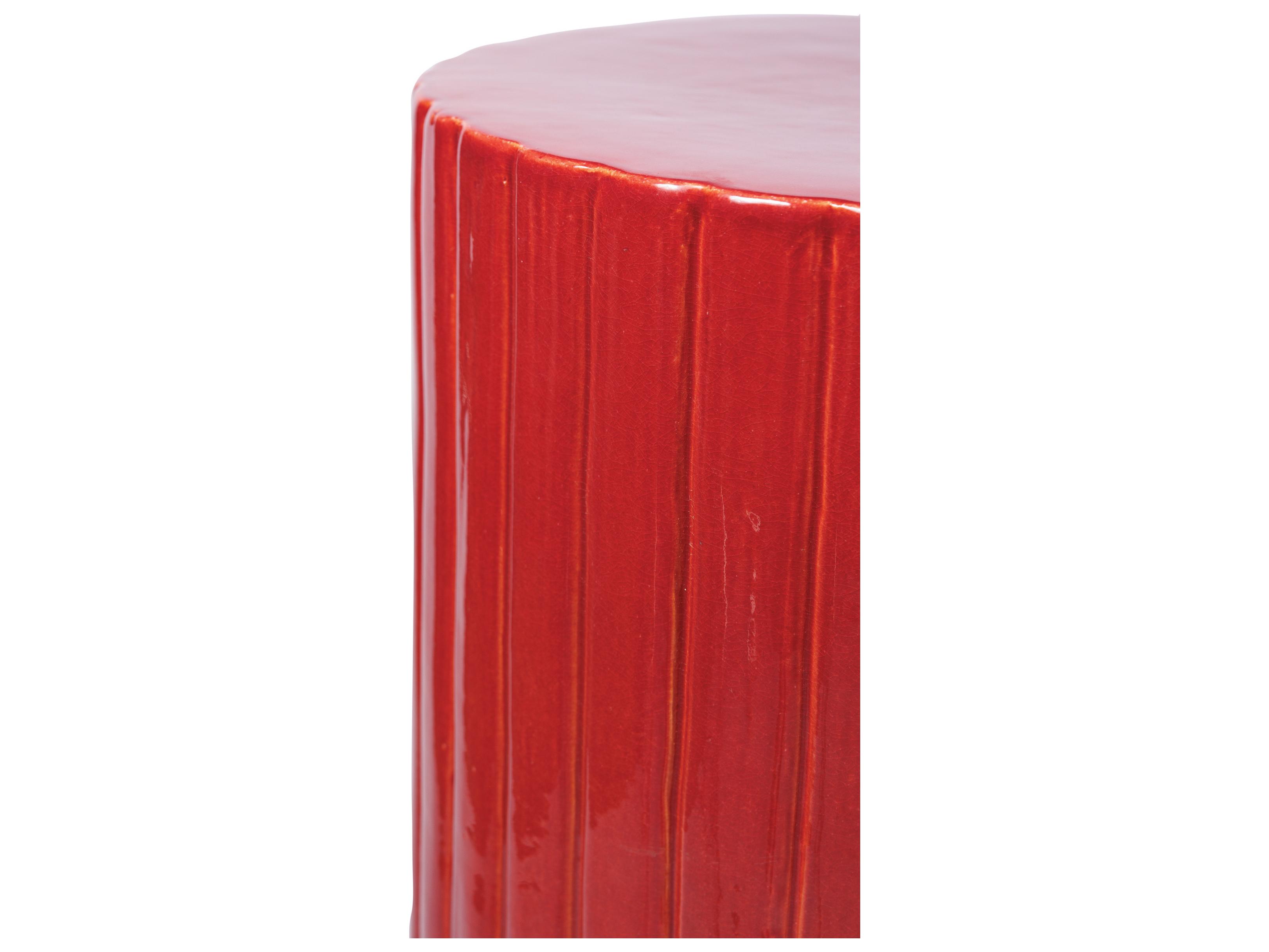 Seasonal Living Ceramics Plum Gloss Ceramic Round End Table