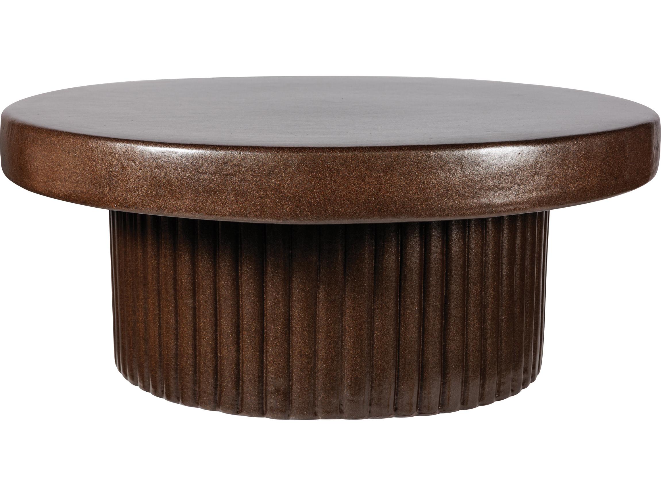 Seasonal Living Provenance Signature Ceramic Round Outdoor Patio Coffee Table