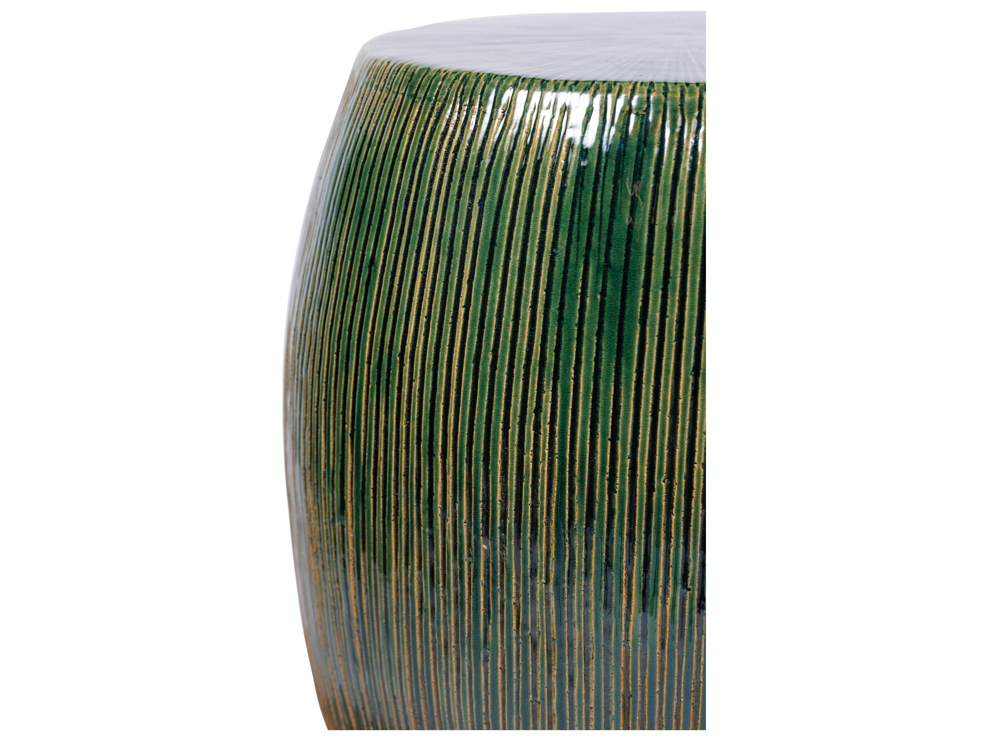 Seasonal Living Ceramics Emerald Texture Gloss Ceramic Dining Chair