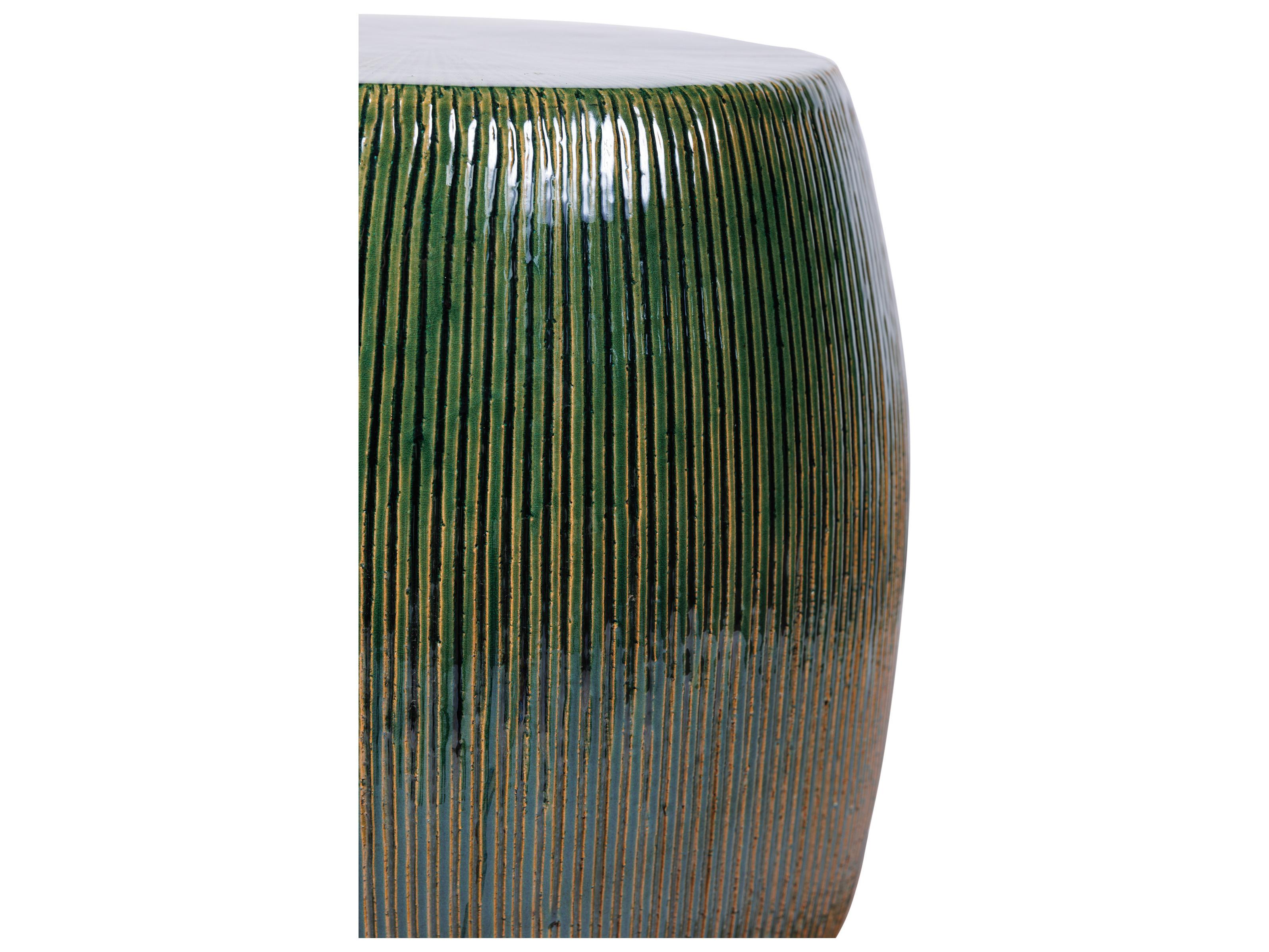 Seasonal Living Ceramics Emerald Texture Gloss Ceramic Dining Chair