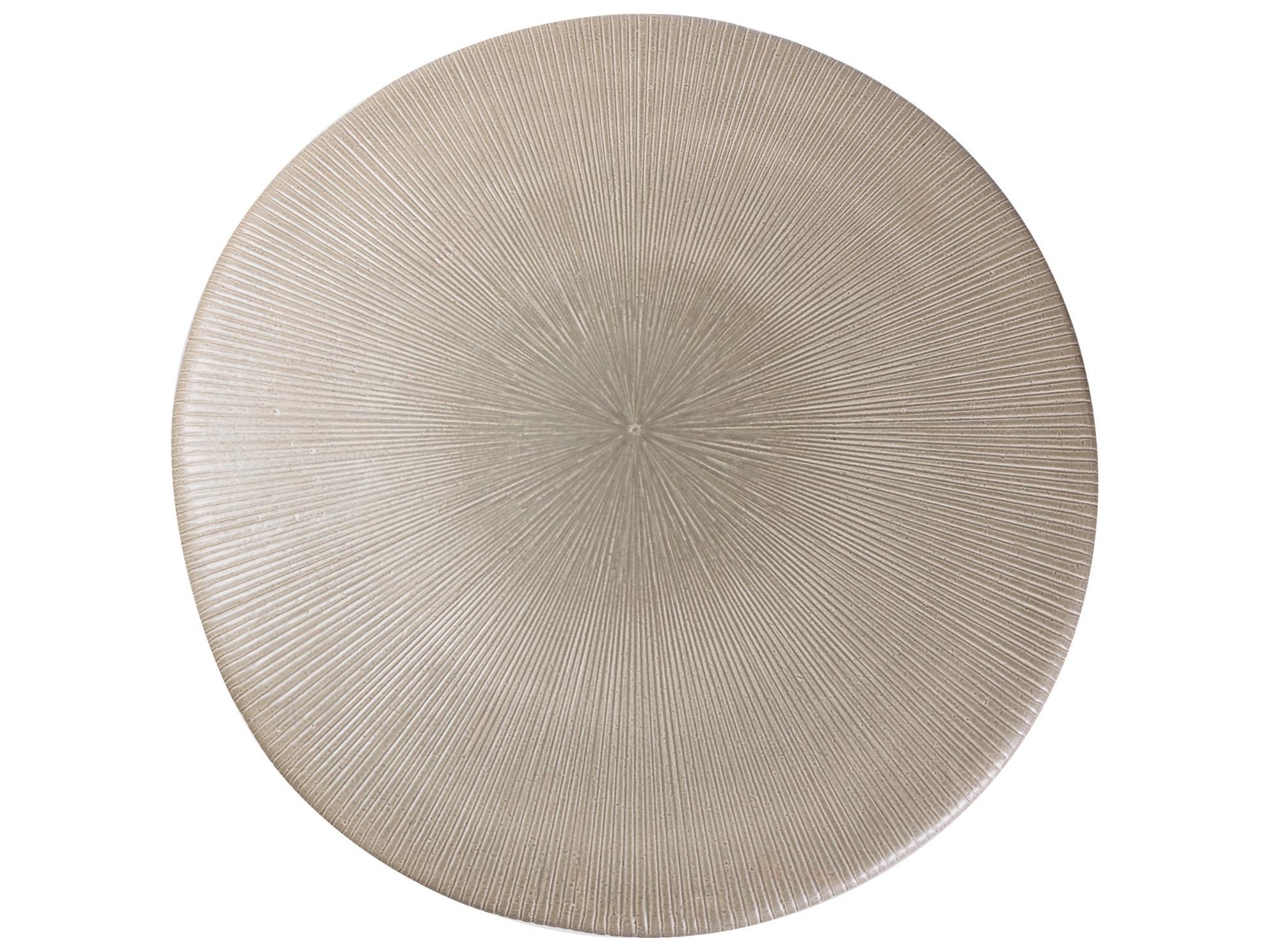 Seasonal Living Ceramics Olive Semi-gloss Ceramic Round Coffee Table