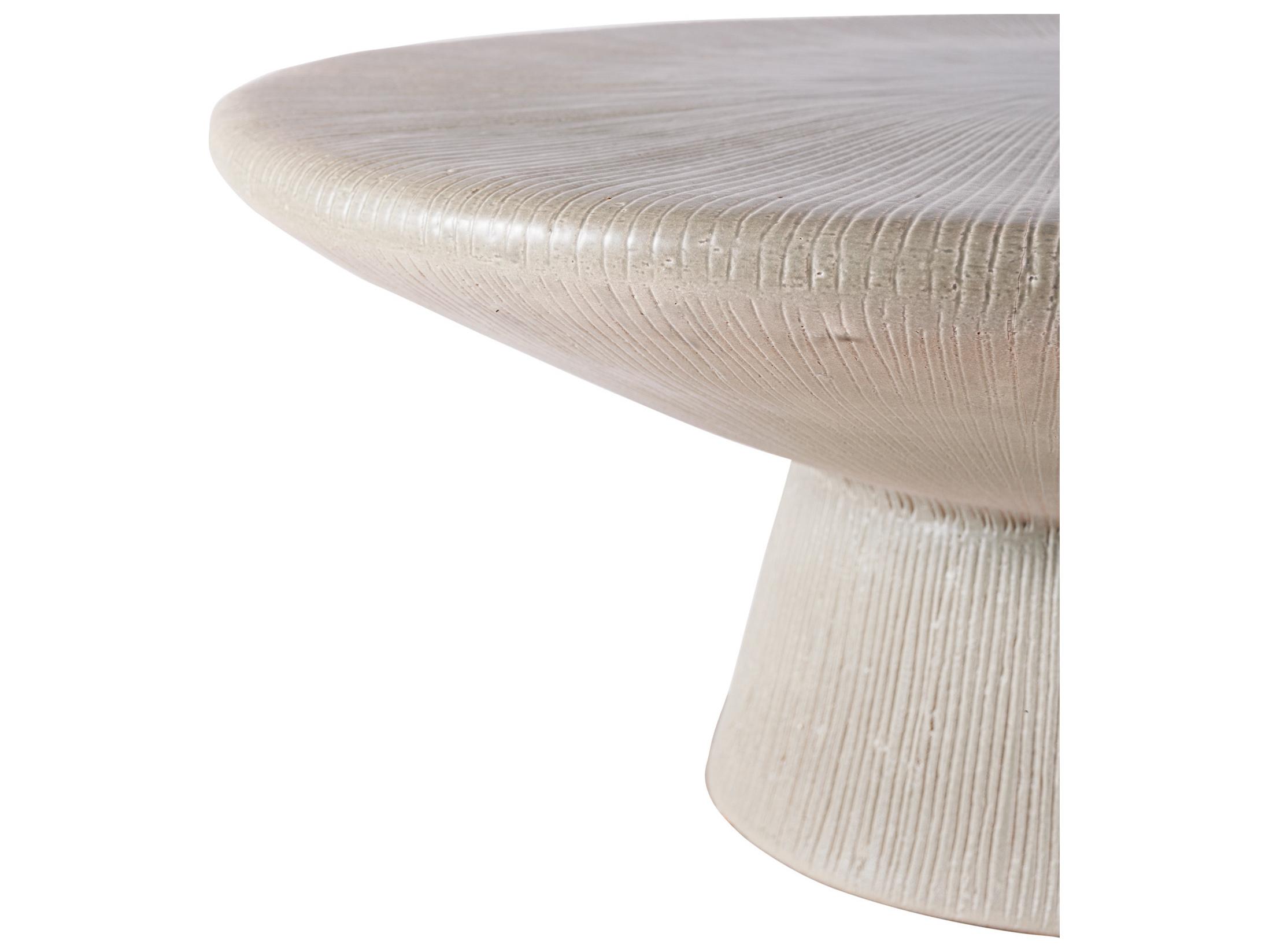 Seasonal Living Ceramics Olive Semi-gloss Ceramic Round Coffee Table