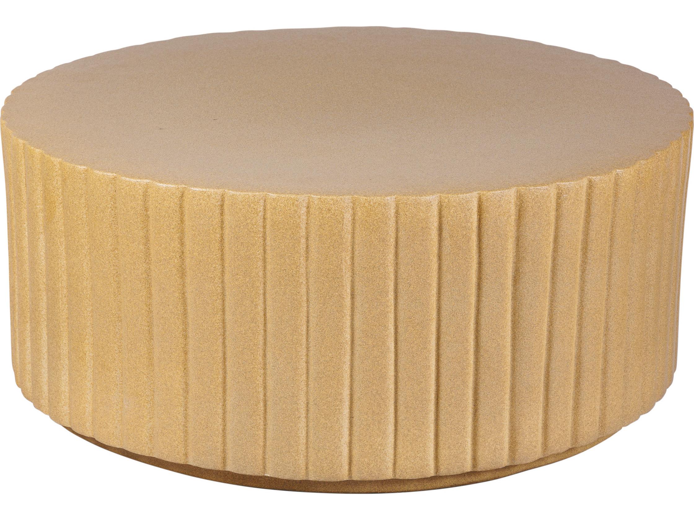 Seasonal Living Ceramics Shale Matte Ceramic Round End Table