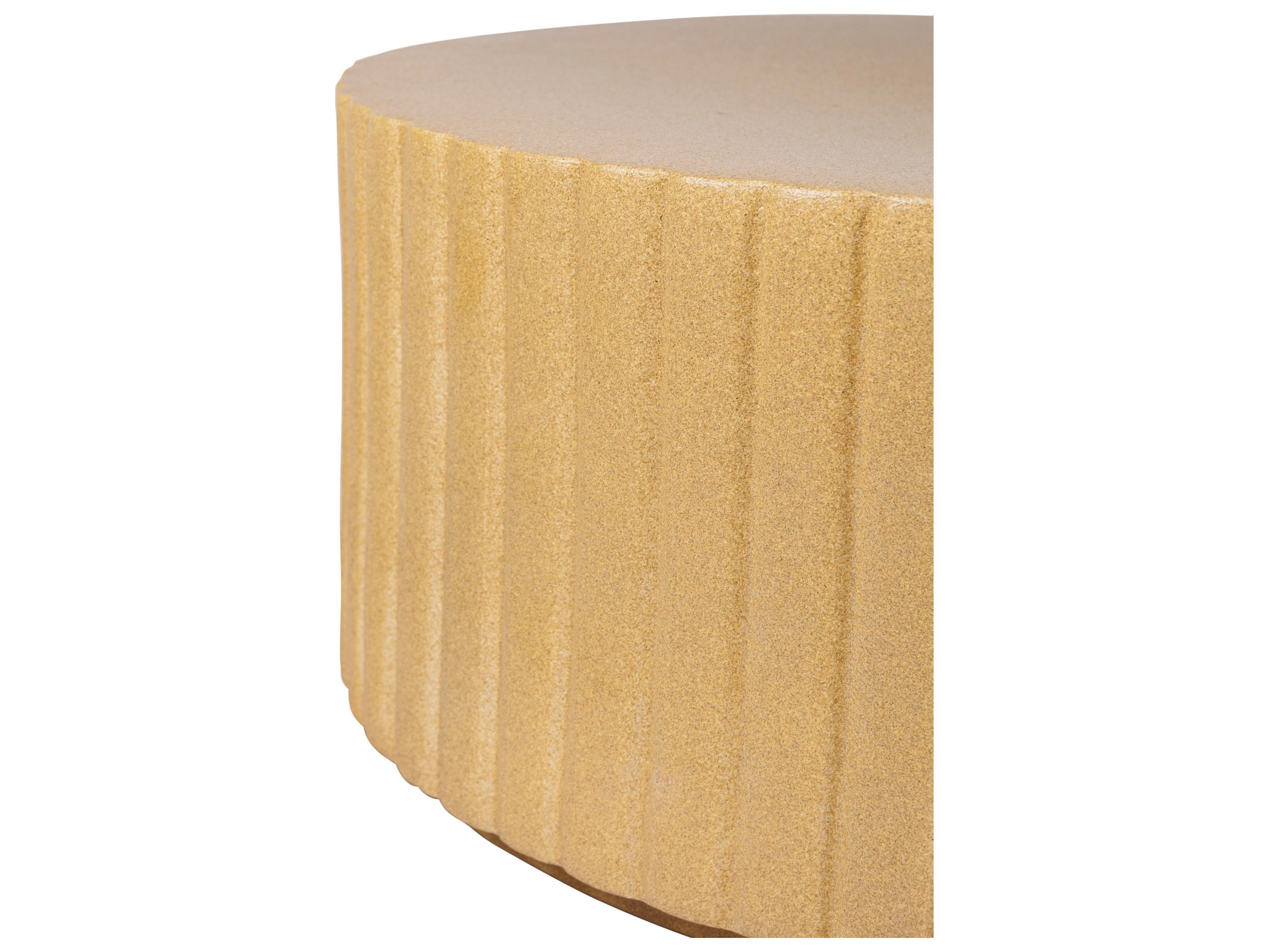 Seasonal Living Ceramics Shale Matte Ceramic Round End Table