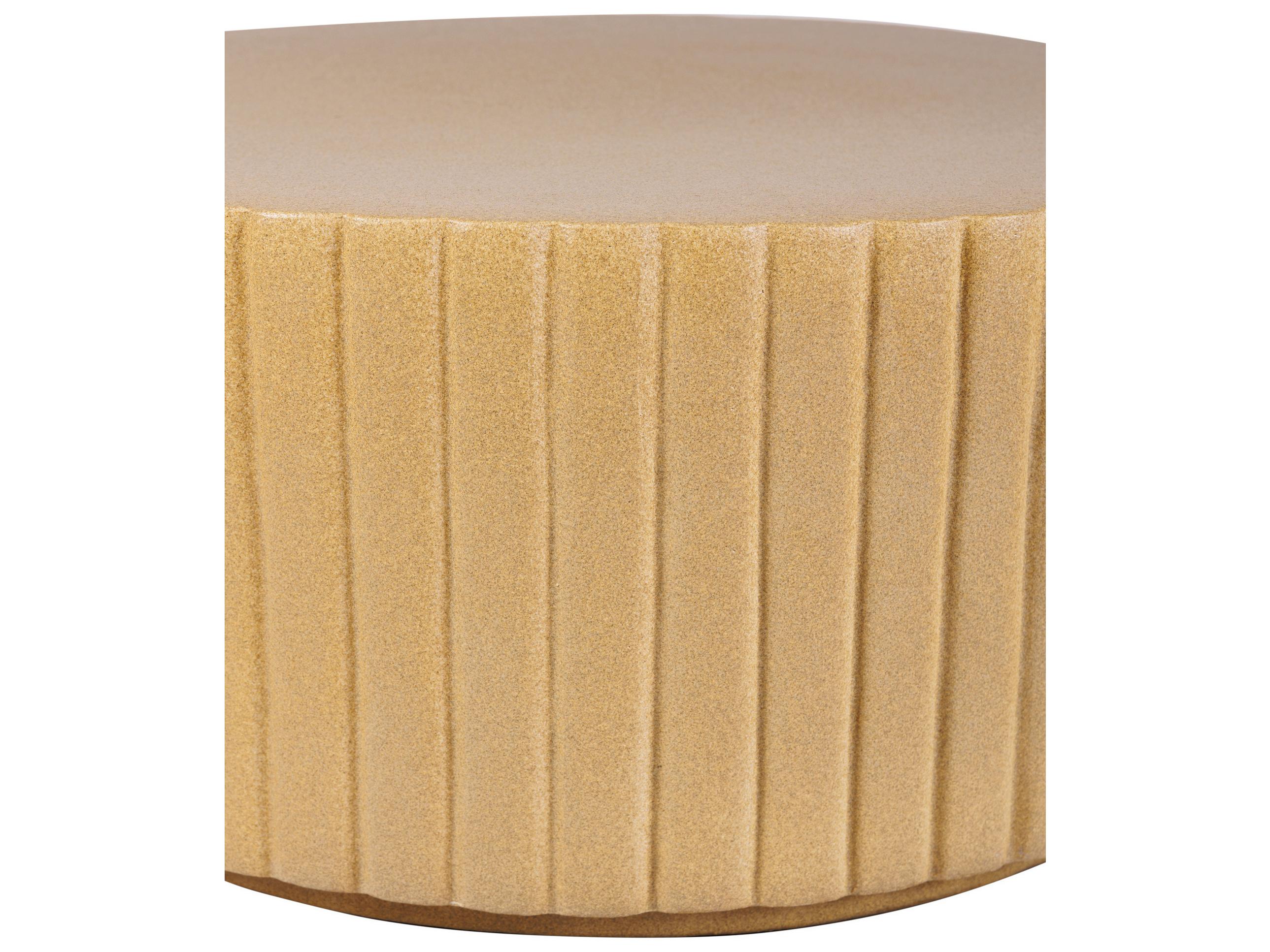 Seasonal Living Ceramics Shale Matte Ceramic Round End Table