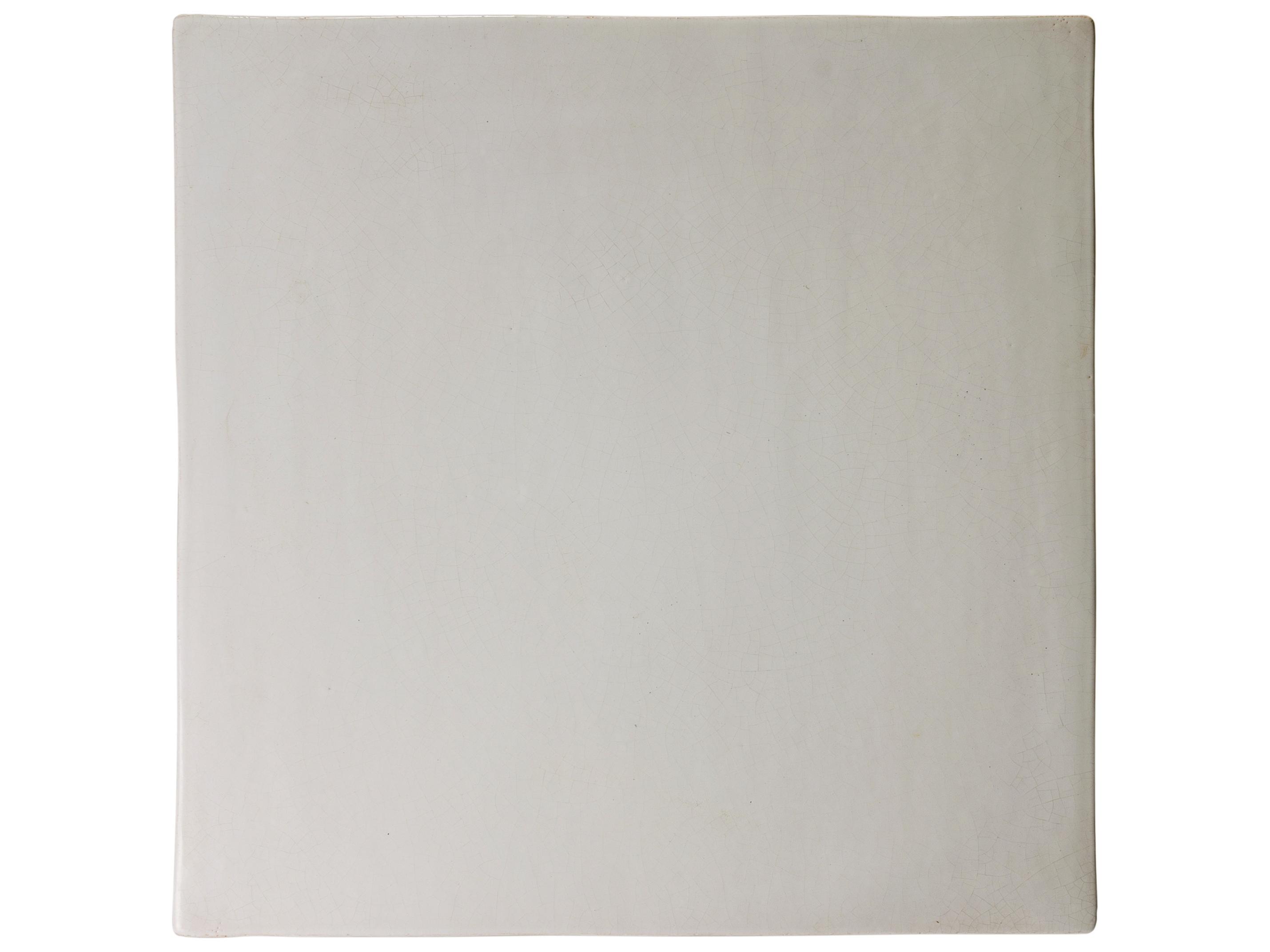 Seasonal Living Ceramics Linen Semi-gloss Ceramic Square End Table