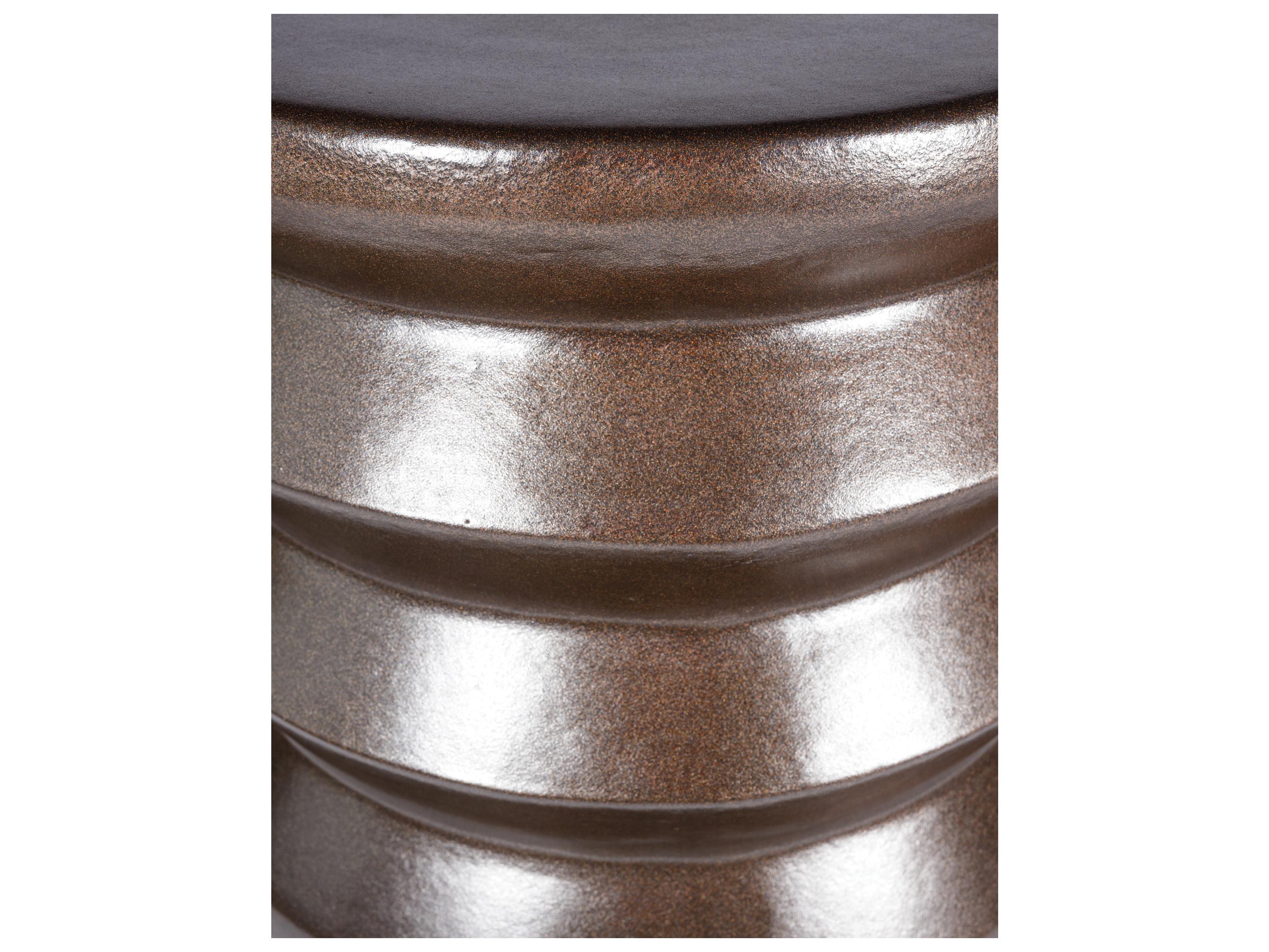 Seasonal Living Provenance Signature Ceramic Round Outdoor End Table